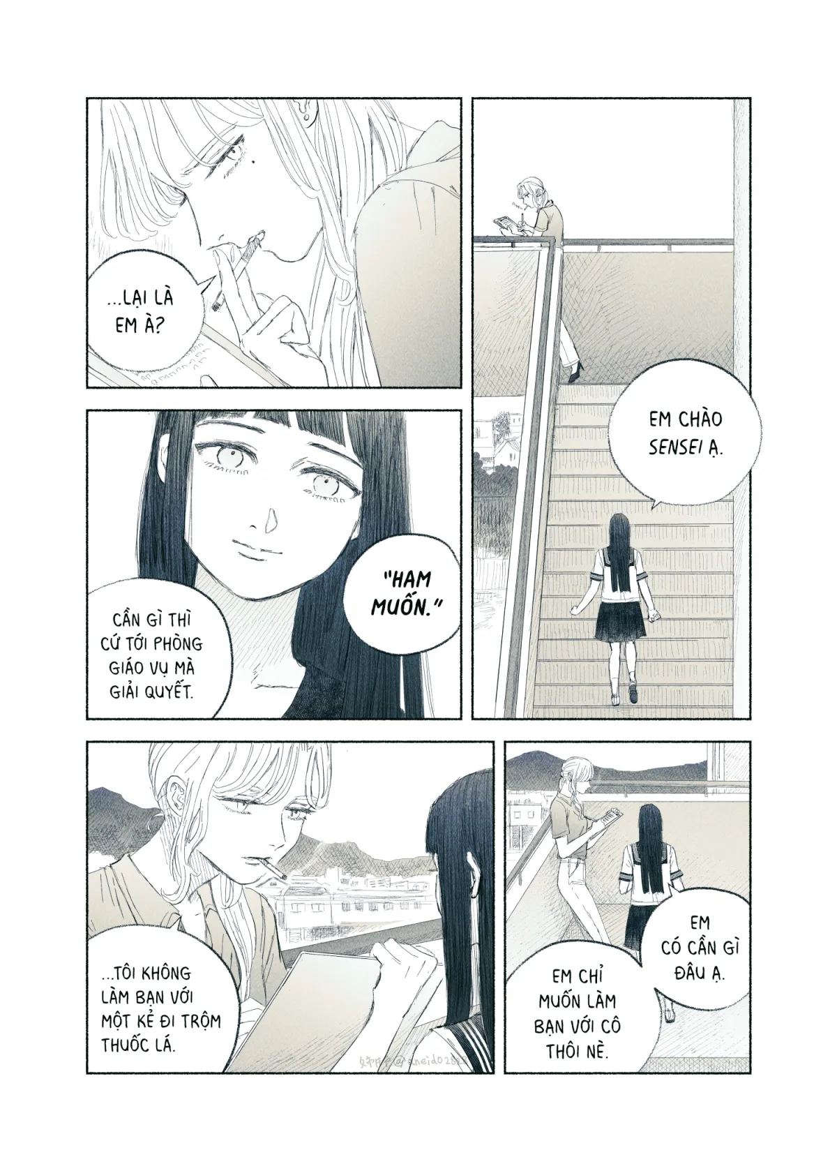 HentaiVN.net - Ảnh 14 - Ham muốn & Muộn phiền [Chuyện về nữ giáo viên bị học sinh yandere nhấn chìm trong dục vọng] - Tôi bị dằm trong tim