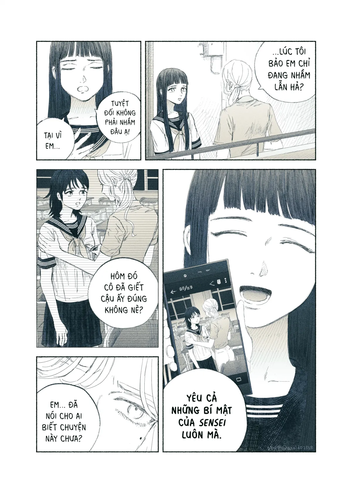 HentaiVN.net - Ảnh 16 - Ham muốn & Muộn phiền [Chuyện về nữ giáo viên bị học sinh yandere nhấn chìm trong dục vọng] - Tôi bị dằm trong tim