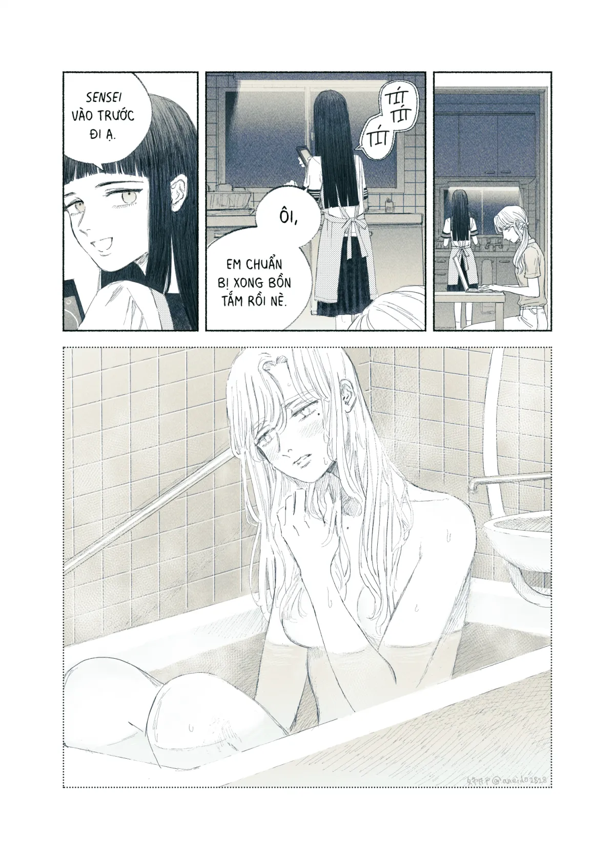 HentaiVN.net - Ảnh 34 - Ham muốn & Muộn phiền [Chuyện về nữ giáo viên bị học sinh yandere nhấn chìm trong dục vọng] - Tôi bị dằm trong tim
