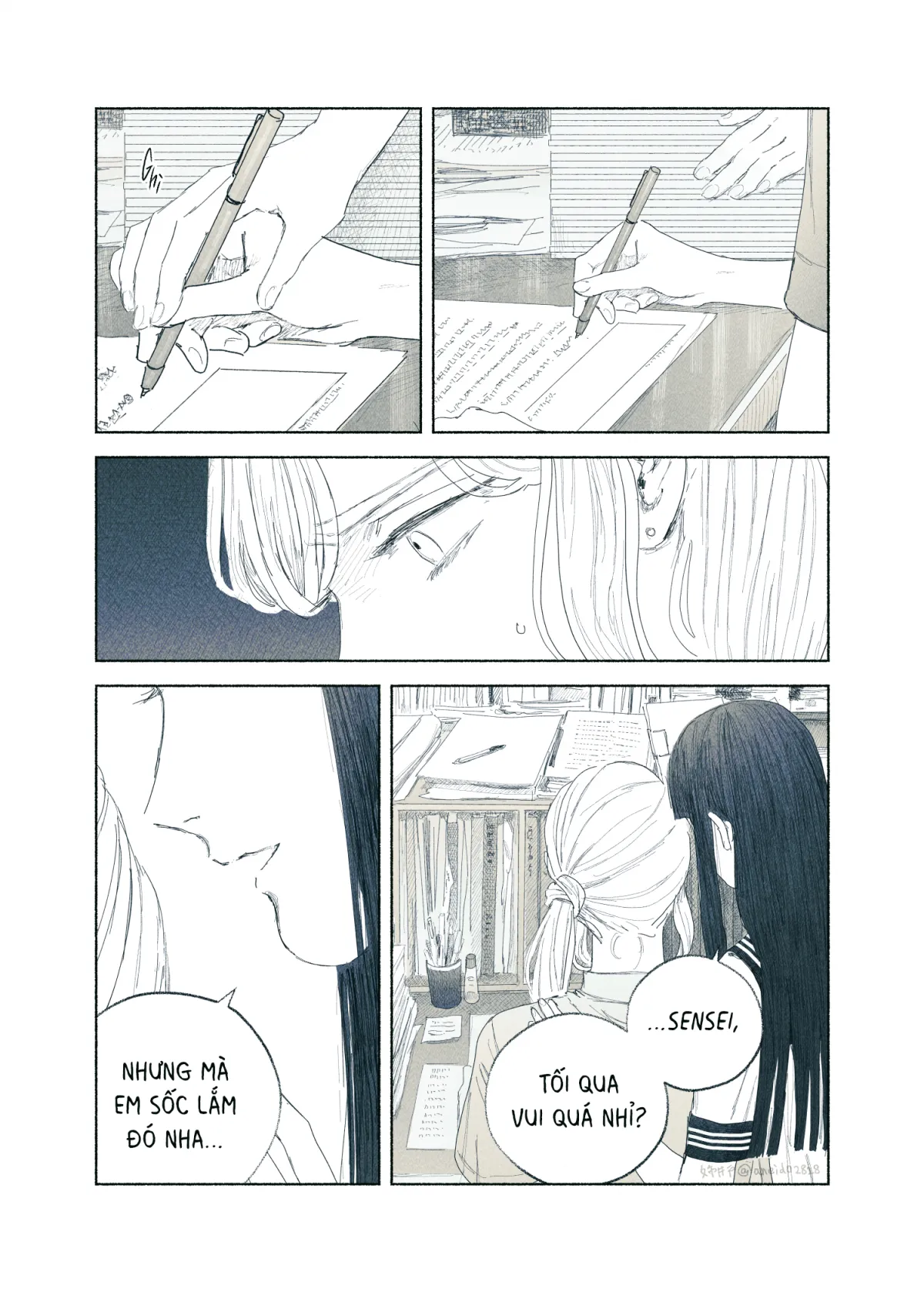 HentaiVN.net - Ảnh 45 - Ham muốn & Muộn phiền [Chuyện về nữ giáo viên bị học sinh yandere nhấn chìm trong dục vọng] - Tôi bị dằm trong tim