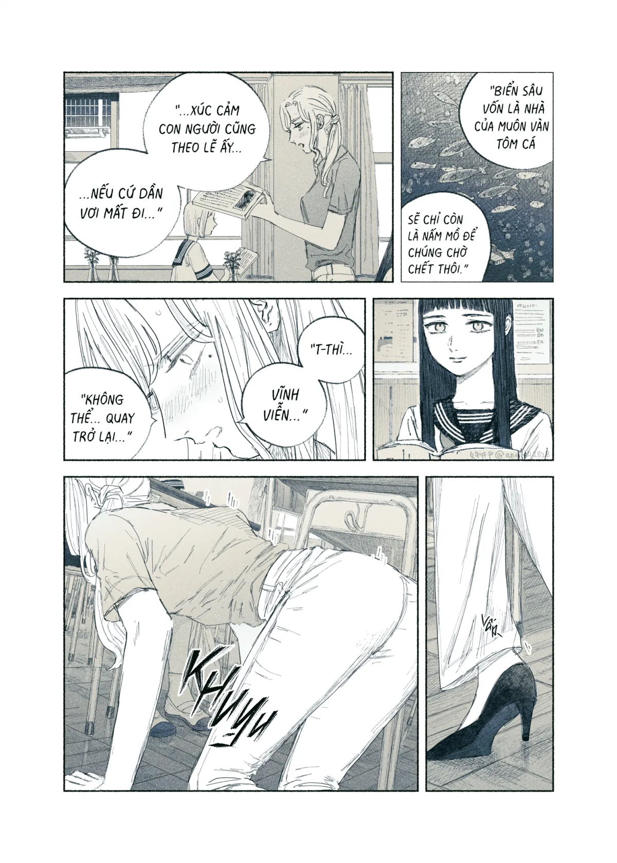 HentaiVN.net - Ảnh 67 - Ham muốn & Muộn phiền [Chuyện về nữ giáo viên bị học sinh yandere nhấn chìm trong dục vọng] - Tôi bị dằm trong tim