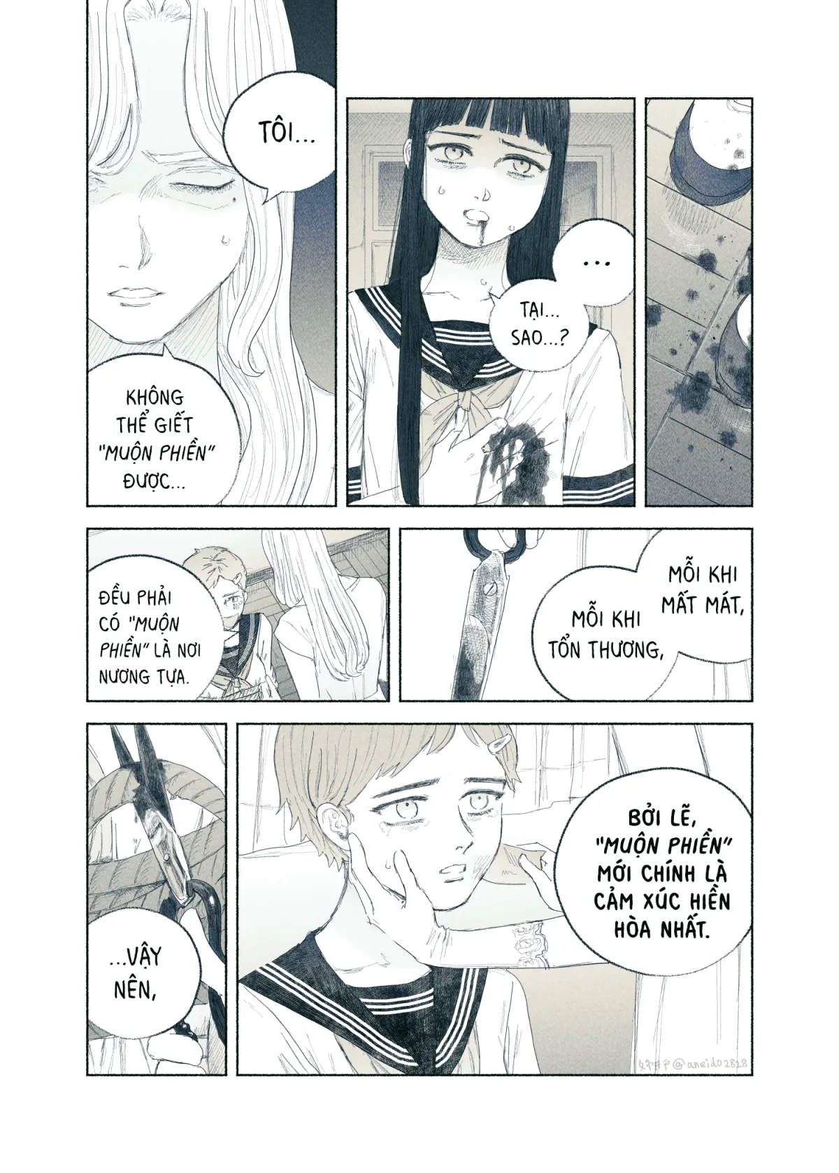 HentaiVN.net - Ảnh 88 - Ham muốn & Muộn phiền [Chuyện về nữ giáo viên bị học sinh yandere nhấn chìm trong dục vọng] - Tôi bị dằm trong tim