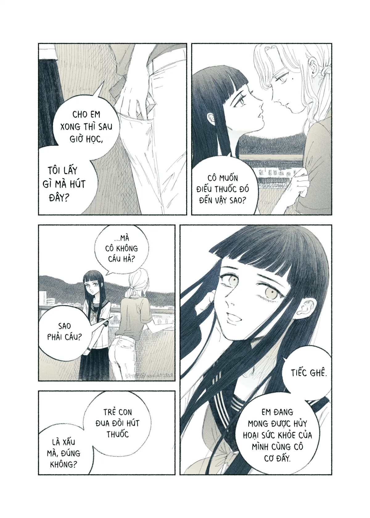 HentaiVN.net - Ảnh 9 - Ham muốn & Muộn phiền [Chuyện về nữ giáo viên bị học sinh yandere nhấn chìm trong dục vọng] - Tôi bị dằm trong tim