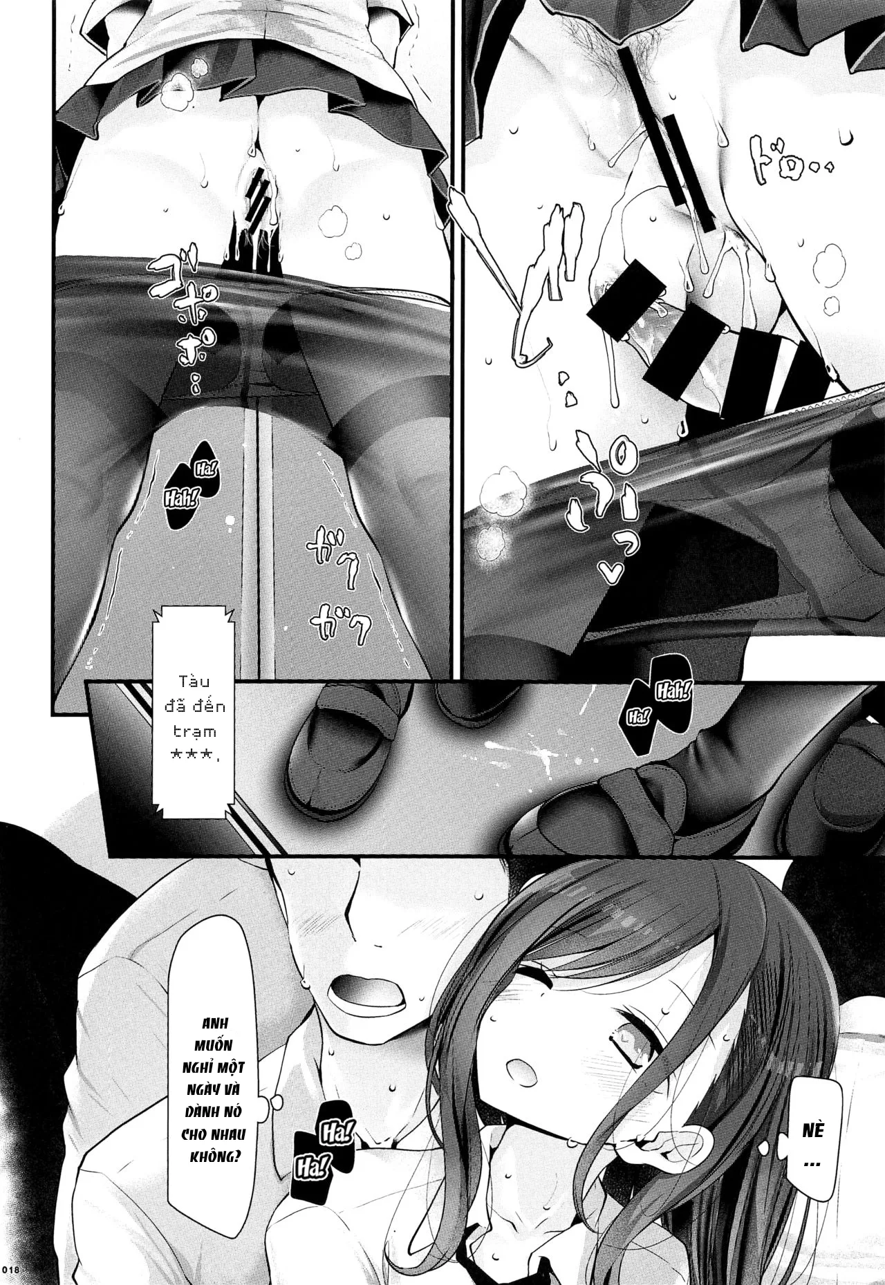 HentaiVN.net - Ảnh 19 - Đu đưa với em nữ sinh trên đường đi làm [Tsuukin Douchuu de Anoko ga Midara na Koui o Shite Kuru Hon] - Oneshot