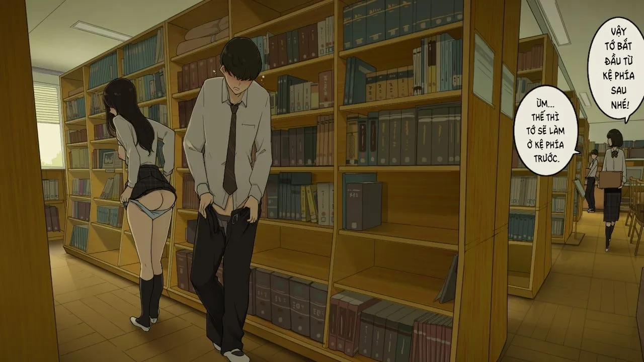 HentaiVN.net - Ảnh 12 - Góc Khuất Thư Viện [Toshoshitsu no Oku ga Machiawase Basho] - Oneshot