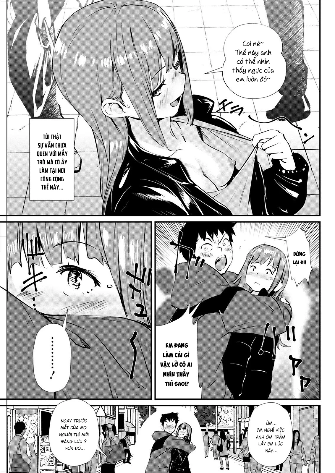 HentaiVN.net - Ảnh 5 - Em ghệ thích thả rông [No Bra Kanojo] - Oneshot