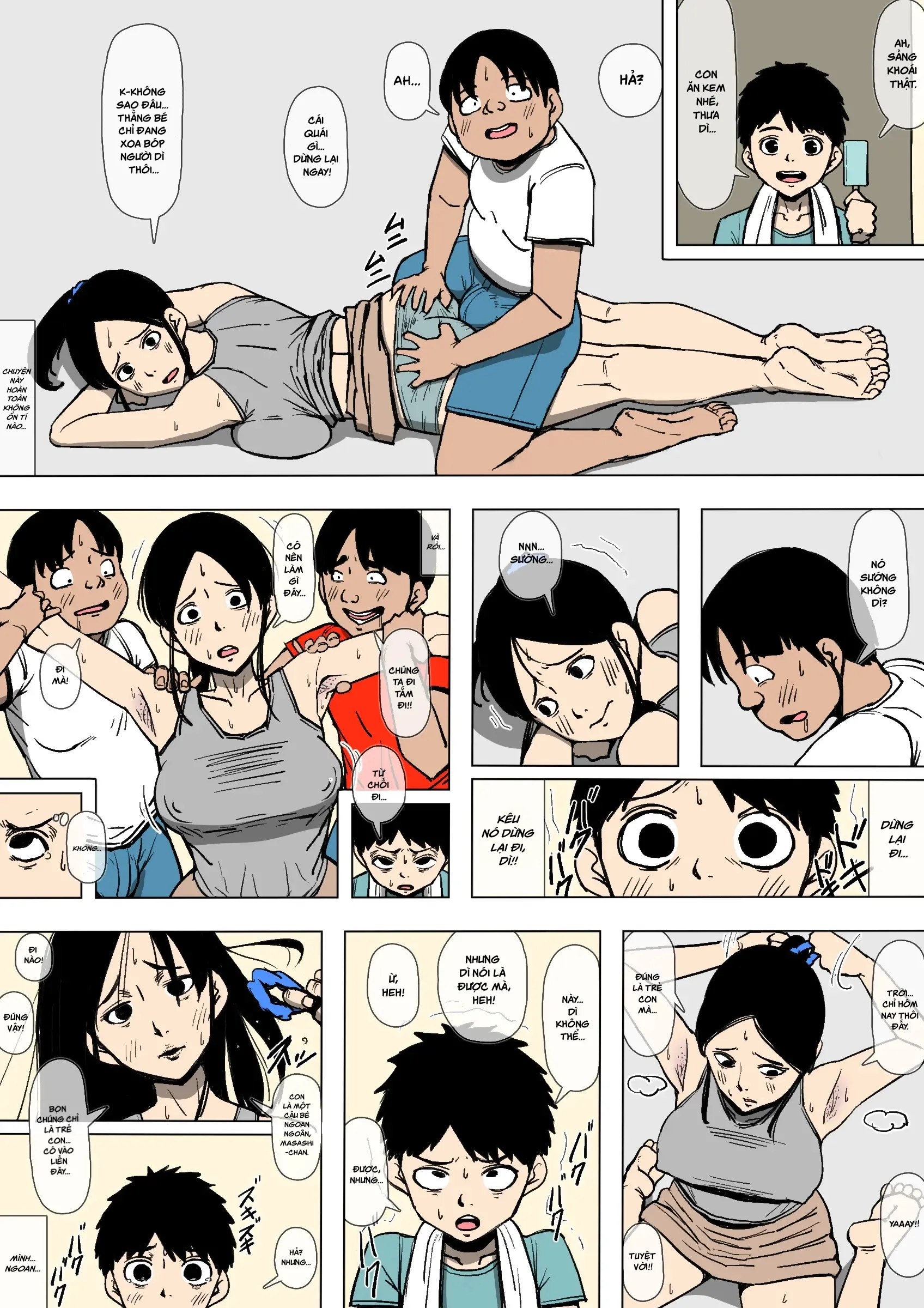HentaiVN.net - Ảnh 7 - Họ làm tình với dì tôi [Oba-San To Aitsura Ga SEX O Shite Ita;They Had Sex With My Aunt] - Oneshot