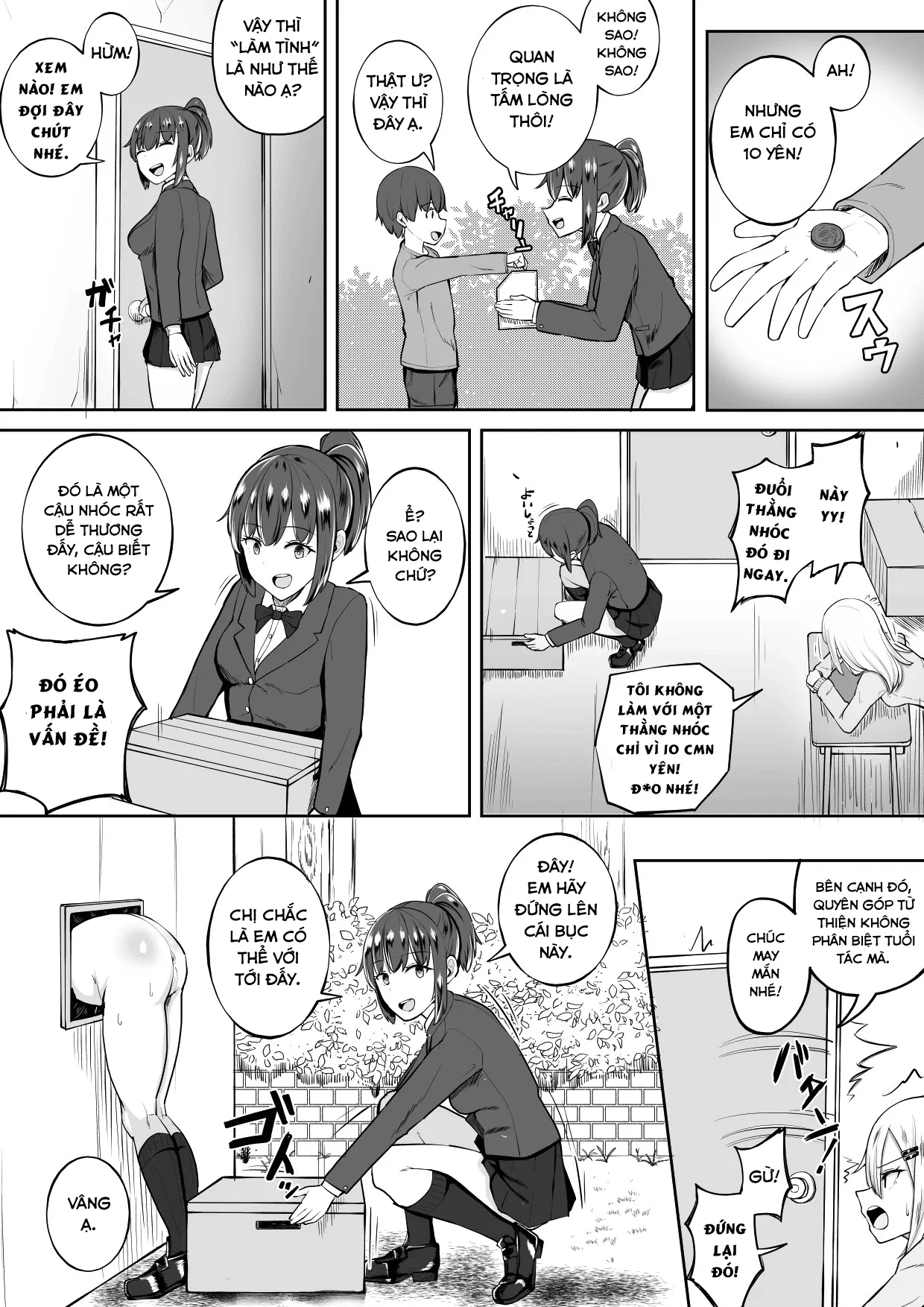 HentaiVN.net - Ảnh 11 - Thiền từ lộn [Kabe Shiri Bokin, Wall Ass Fundraising] - Oneshot