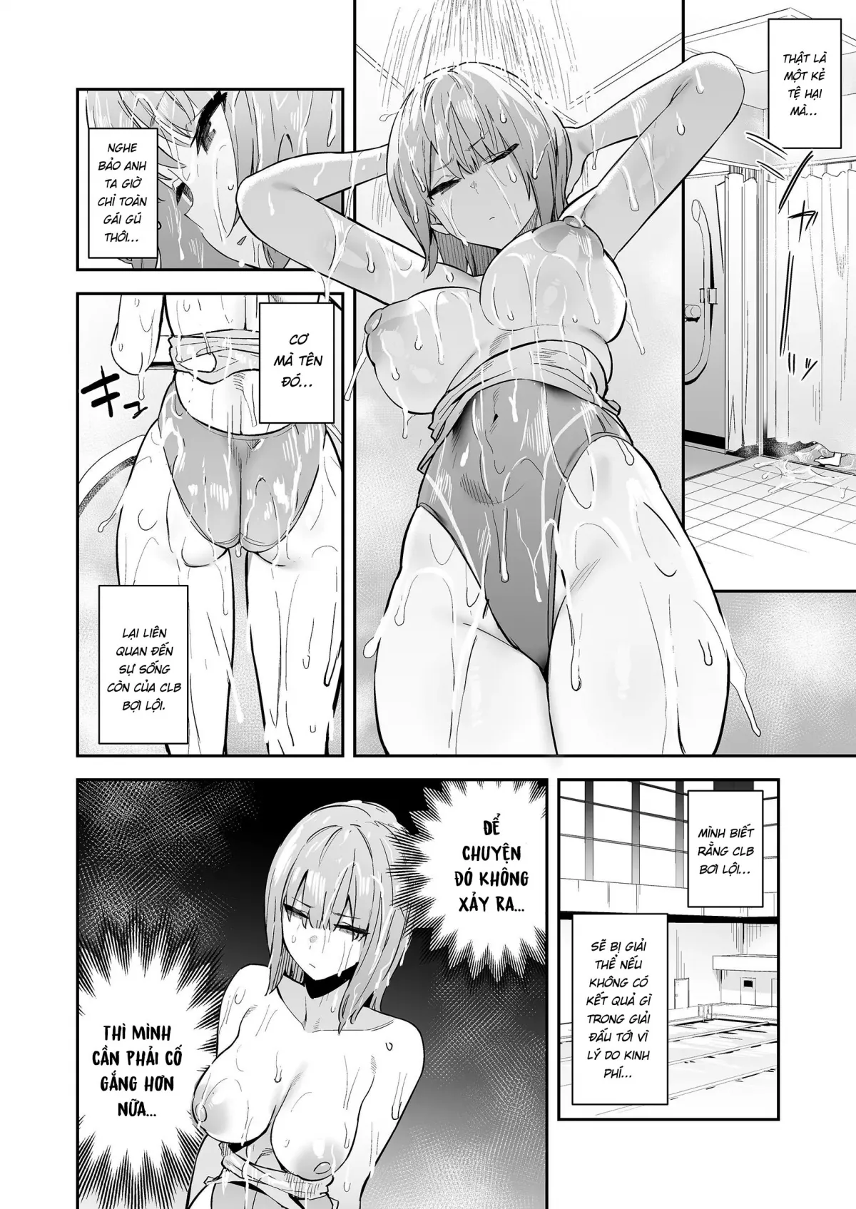 HentaiVN.net - Ảnh 5 - Cô nàng nghiêm túc trong clb bơi lội đã đắm chìm trong sếch [A Serious Girl Wearing a Competition Swimsuit Drowning in Sex] - Oneshot nứng