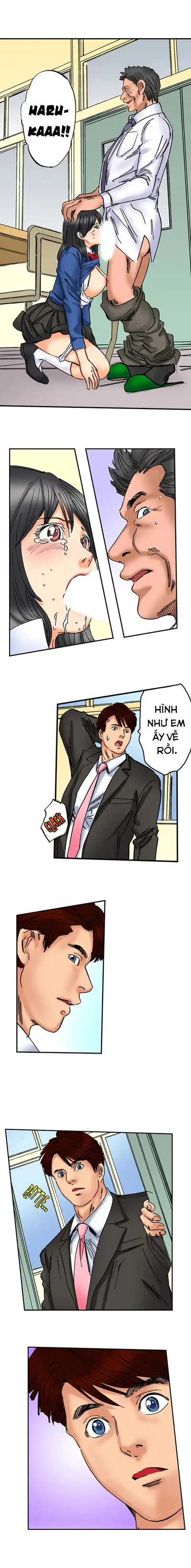 HentaiVN.net - Ảnh 12 - Tên cha dượng có mưu đồ với cô con gái. [step father aims his daughter] - Chap 11 : Bị hãm hiếp trong lớp học!!!