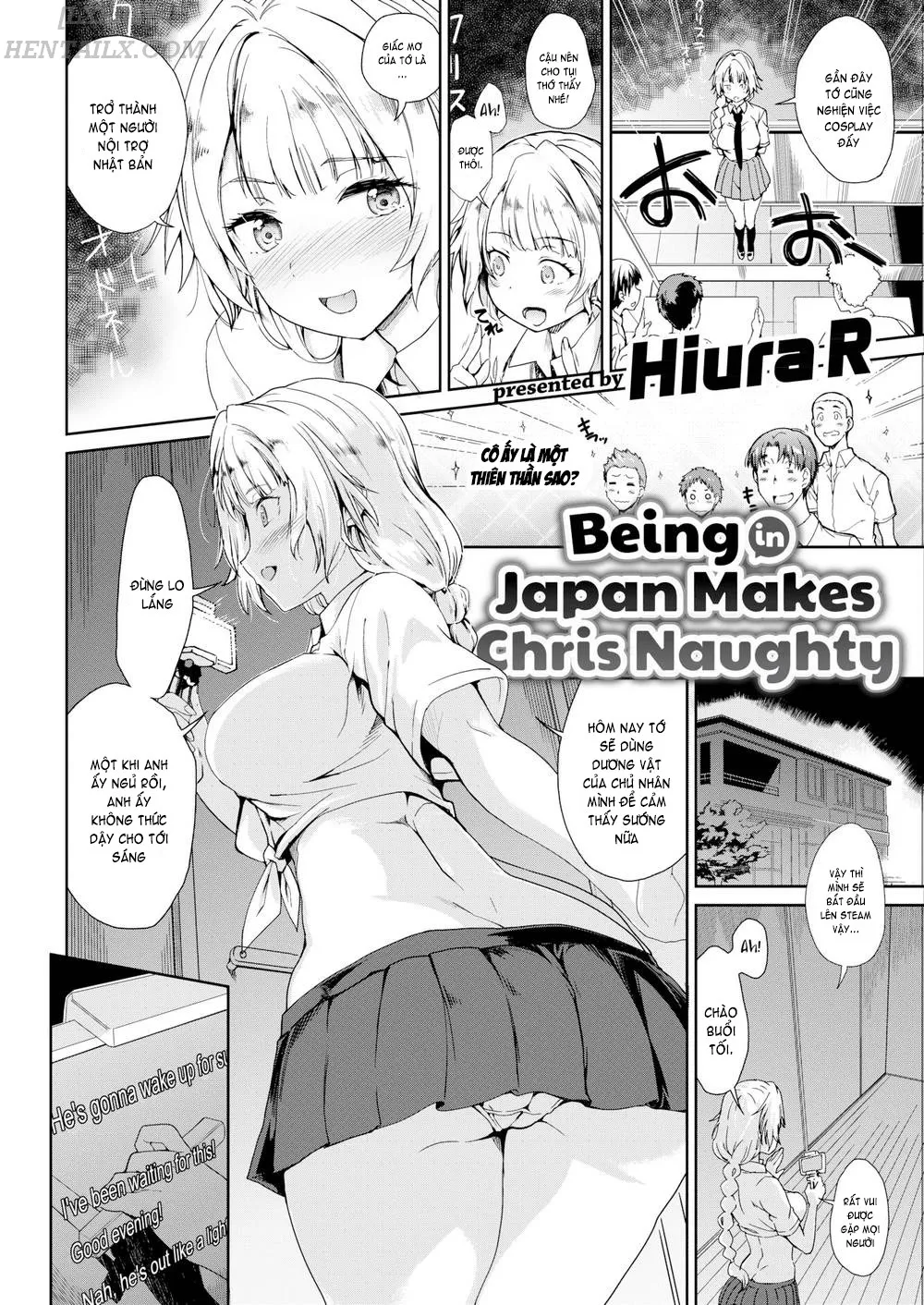 HentaiVN.net - Ảnh 4 - Mienai Tokoro De (Trọn bộ) [Looking Forward To...; Being in Japan Makes Chris Naughty; Being Spoiled is Okay; Below the Surface; Sudden Girlfriend; Cherry Picking; Girlfriend Switch; Boyfriend Switch] - Chap 2: Being in Japan Makes Chris Naughty