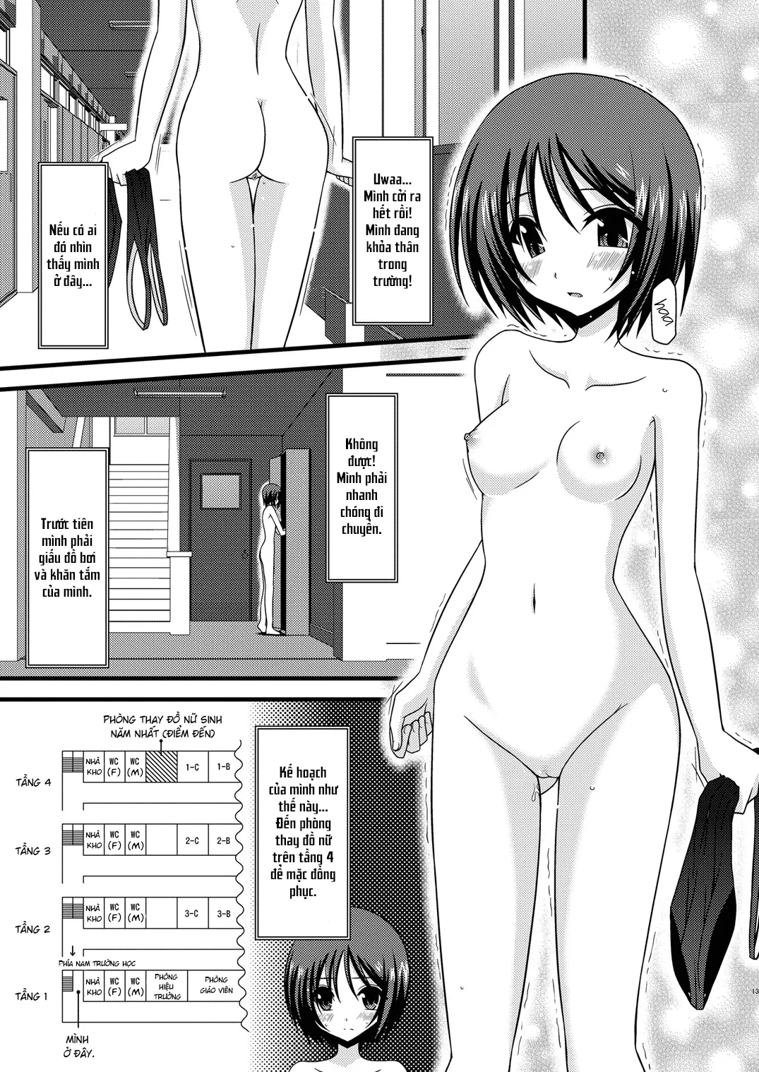 HentaiVN.net - Ảnh 13 - Cô gái thích khoả thân - Chap 11 (hết) [Roshutsu Shoujo Yuugi] - Chap 3