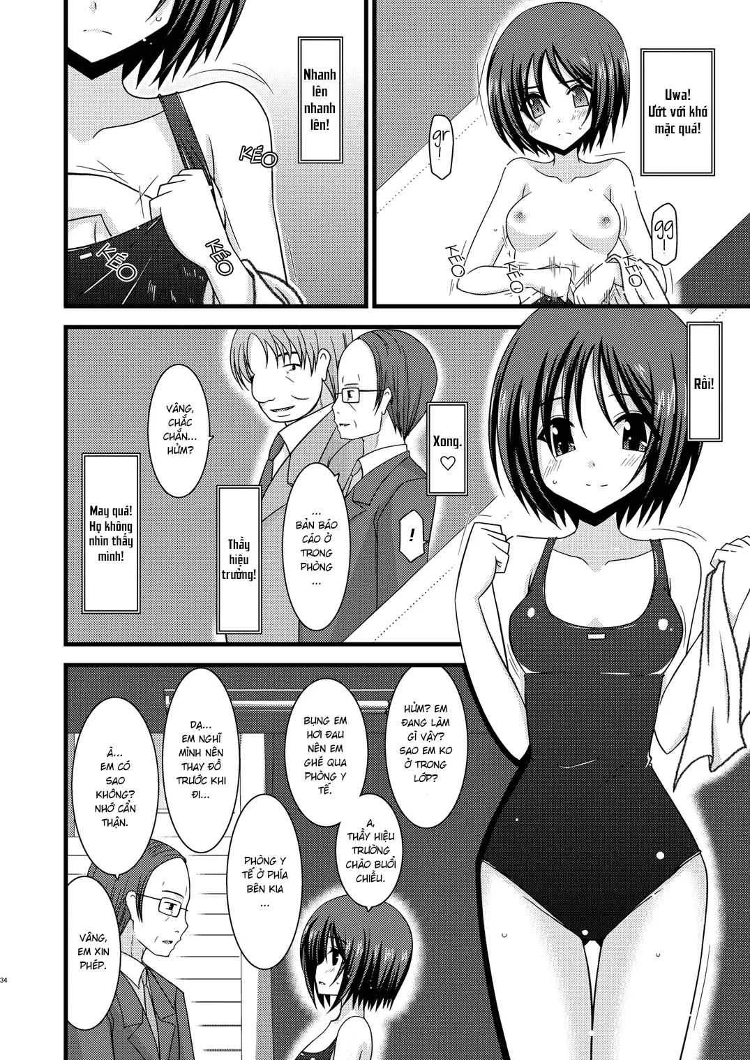 HentaiVN.net - Ảnh 34 - Cô gái thích khoả thân - Chap 11 (hết) [Roshutsu Shoujo Yuugi] - Chap 3