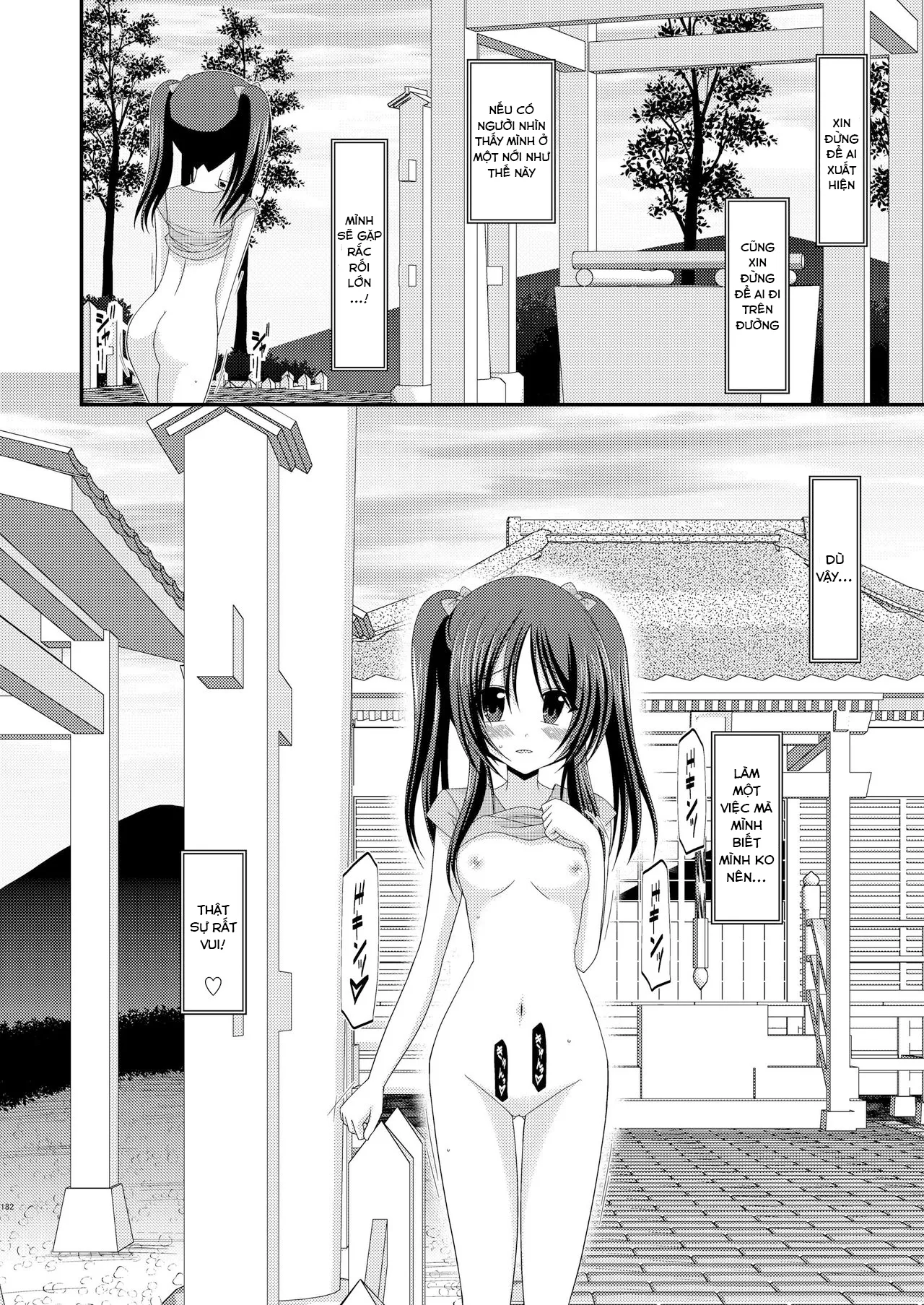 HentaiVN.net - Ảnh 12 - Cô gái thích khoả thân - Chap 11 (hết) [Roshutsu Shoujo Yuugi] - Ngoại truyện 1: Thủ dâm ở chùa