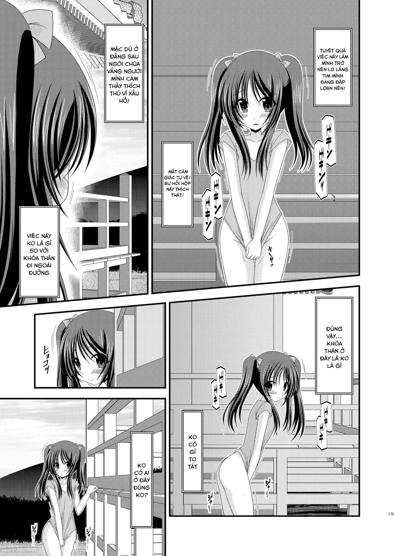HentaiVN.net - Ảnh 9 - Cô gái thích khoả thân - Chap 11 (hết) [Roshutsu Shoujo Yuugi] - Ngoại truyện 1: Thủ dâm ở chùa