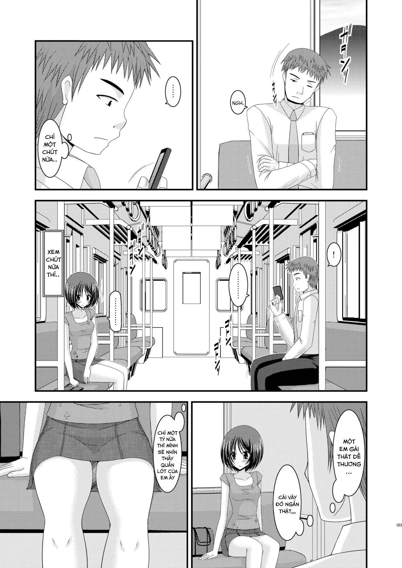 HentaiVN.net - Ảnh 5 - Cô gái thích khoả thân - Chap 11 (hết) [Roshutsu Shoujo Yuugi] - Ngoại truyện 2: Tàu điện