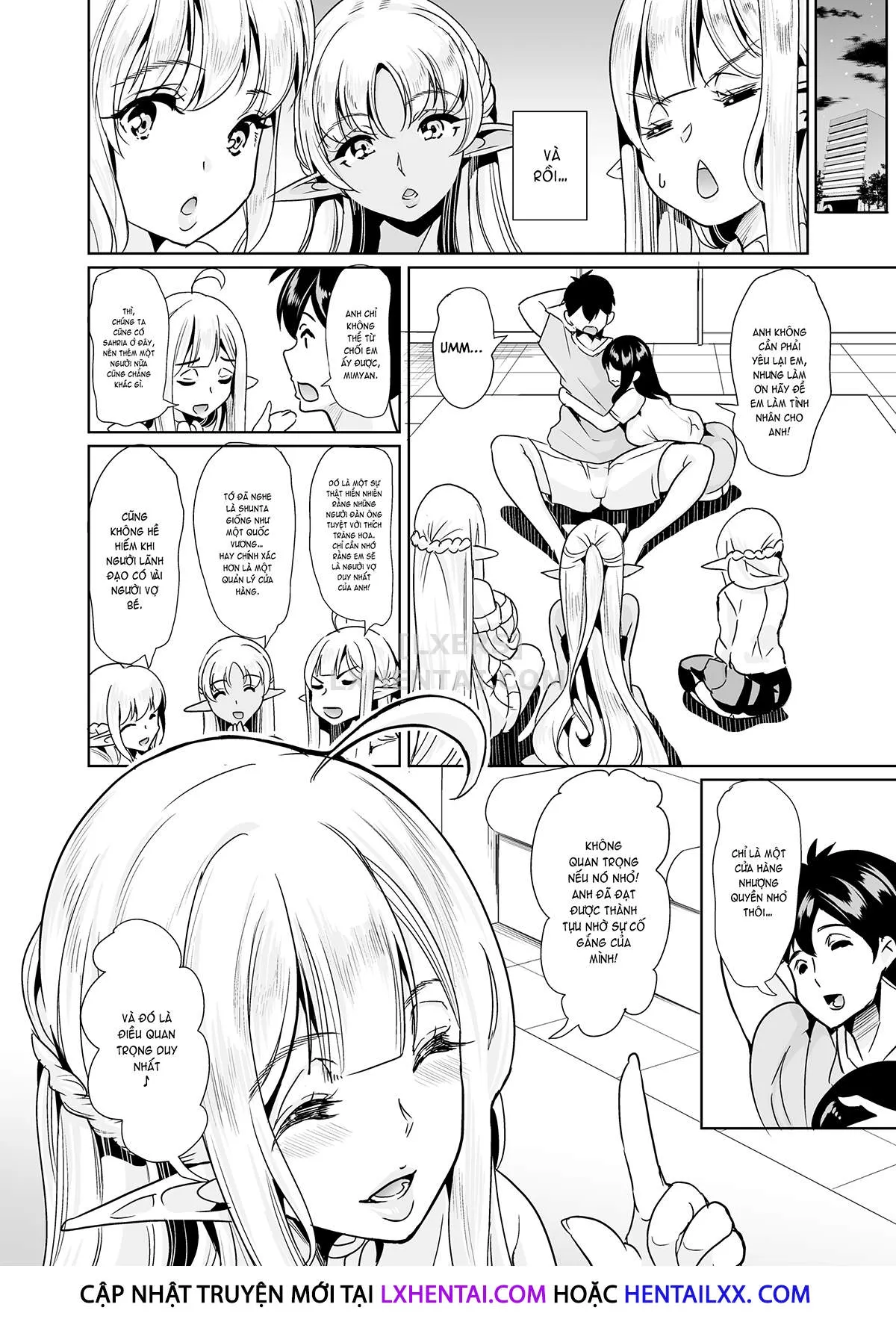HentaiVN.net - Ảnh 10 - Slutty Elf Sisters Seeking a Husband - Chap 3 - Harem Quartet