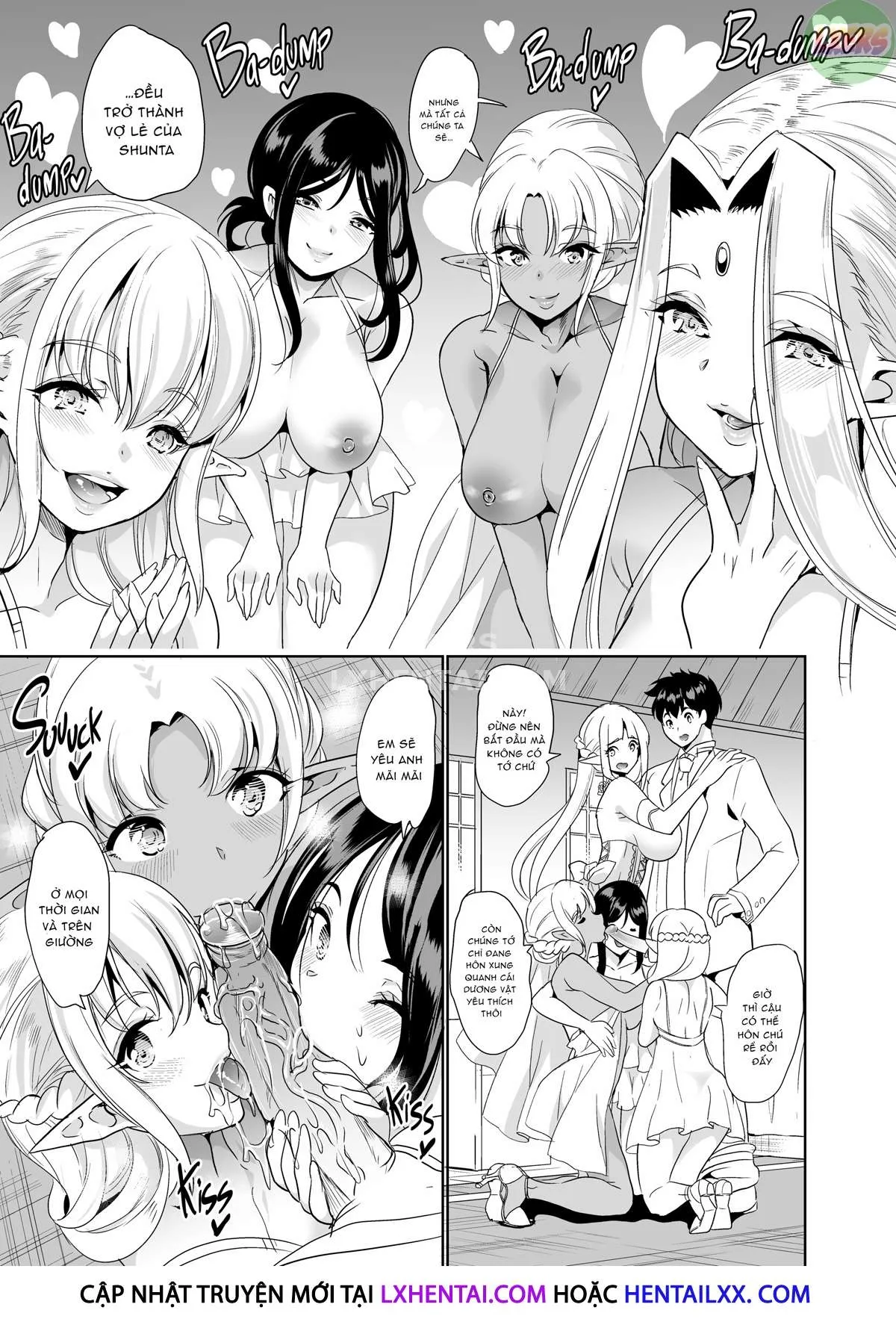 HentaiVN.net - Ảnh 15 - Slutty Elf Sisters Seeking a Husband - Chap 5 - With This Creampie I Thee Wed | END