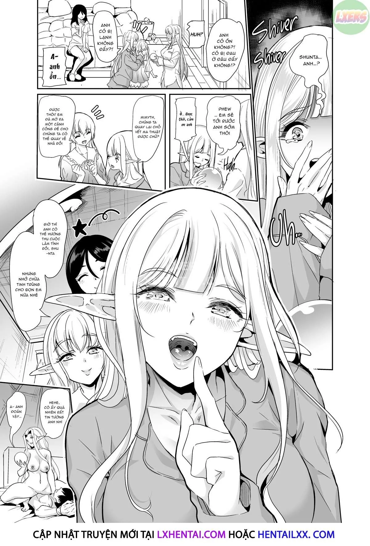 HentaiVN.net - Ảnh 7 - Slutty Elf Sisters Seeking a Husband - Chap 5 - With This Creampie I Thee Wed | END