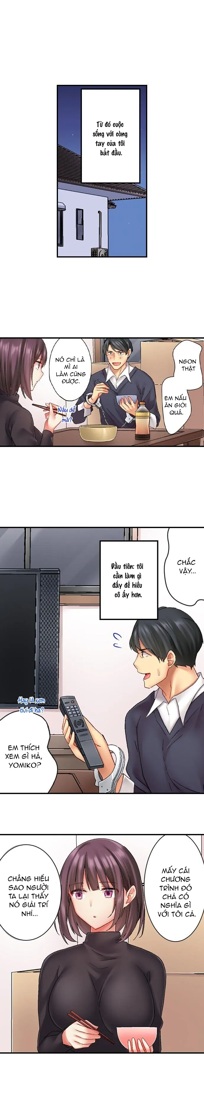 HentaiVN.net - Ảnh 6 - Cuộc sống của cặp đôi mới cưới [OUR KINKY NEWLYWED LIFE] - Chap 1: còng tay...