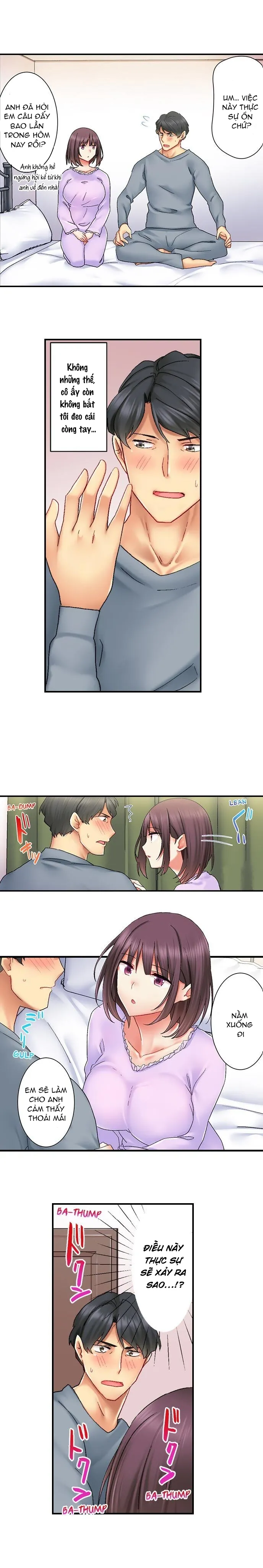 HentaiVN.net - Ảnh 5 - Cuộc sống của cặp đôi mới cưới [OUR KINKY NEWLYWED LIFE] - Chap 4: Ngủ chung