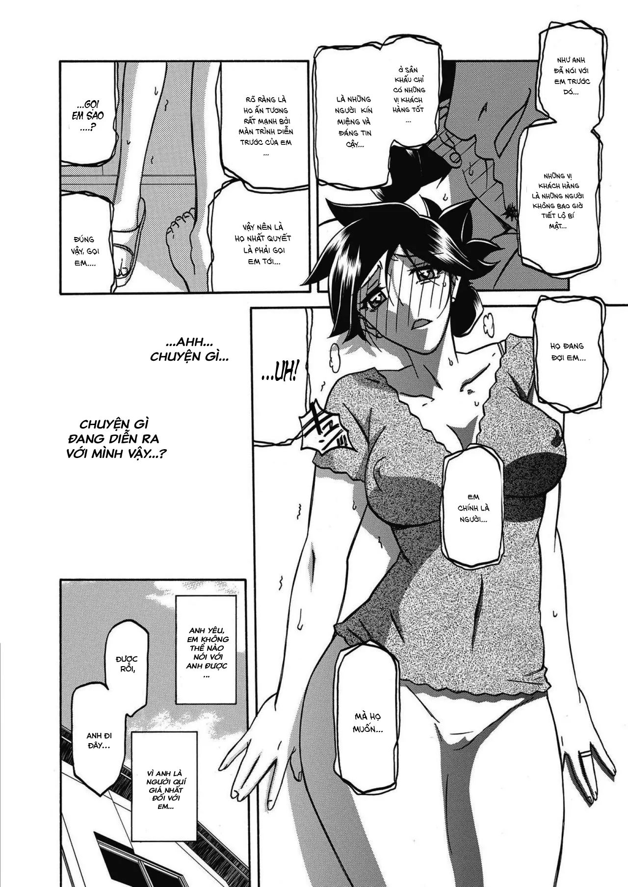 HentaiVN.net - Ảnh 6 - Sự rung chuyển của mặt trăng [Gekkakou no Ori The Tuberose's Cage] - Chap 17 - Ham mê