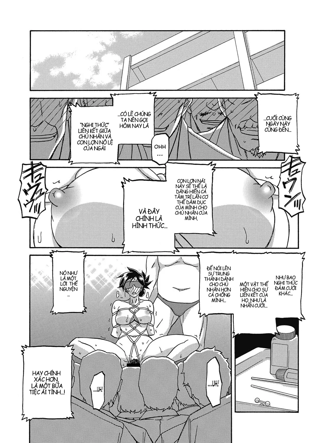 HentaiVN.net - Ảnh 12 - Sự rung chuyển của mặt trăng [Gekkakou no Ori The Tuberose's Cage] - Chap 21 - Tận tâm