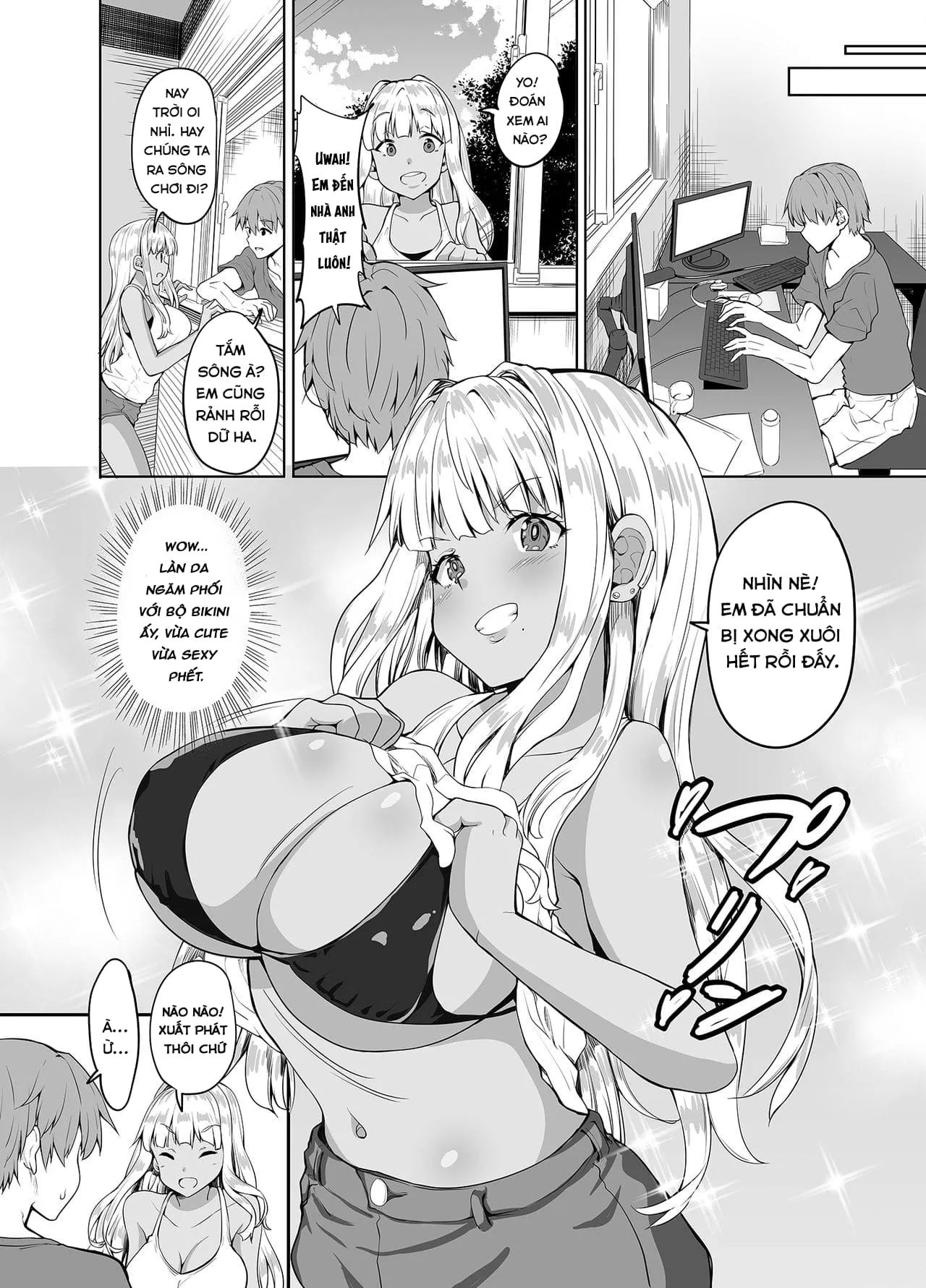 HentaiVN.net - Ảnh 14 - Vợ Nhặt thời bình [Zoku Inaka No Kuro Gal JK To Kekkon Shimashita; Inaka No Kuro Gal JK To Kekkon Shimashita; I Married A Country Kuro-Gyaru JK; Tôi, cô bé da ngăm và cuộc gặp định mệnh] - Oneshot