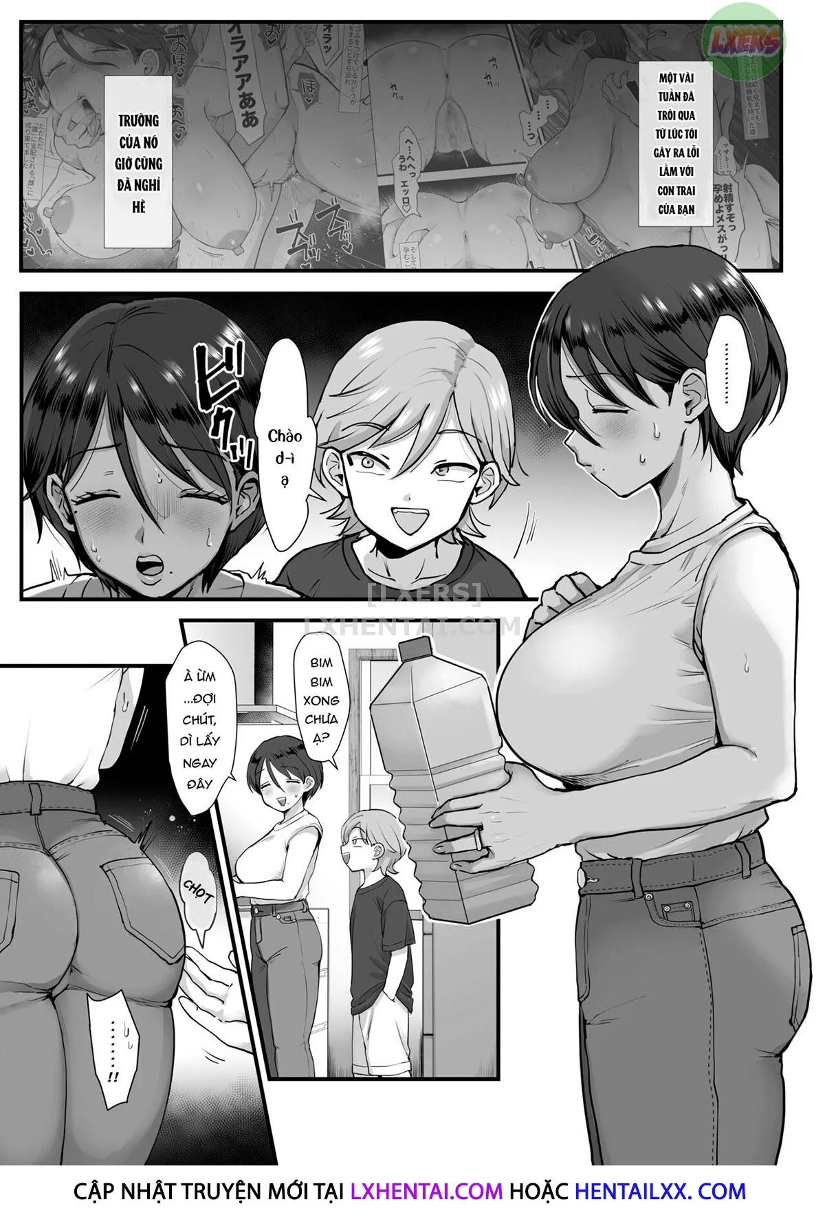 HentaiVN.net - Ảnh 4 - A Narrow-Eyed Gentle Big-Breasted Mama [Hosome Ottori Kyonyuu Mama.] - Chap 2