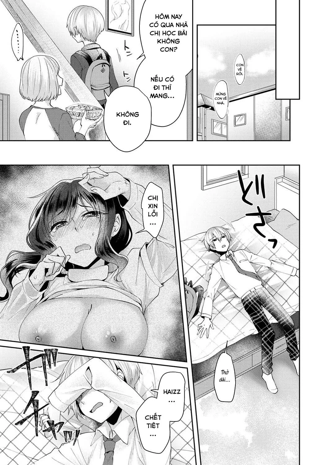 HentaiVN.net - Ảnh 3 - Mối tình thuần khiết ngang trái [Fushidara na Junai -Toshishita Danshi ni Netorarete...;Immoral Pure Love -NTRed by younger boy...;ふしだらな純愛-年下男子に寝取られて…] - Chap 2