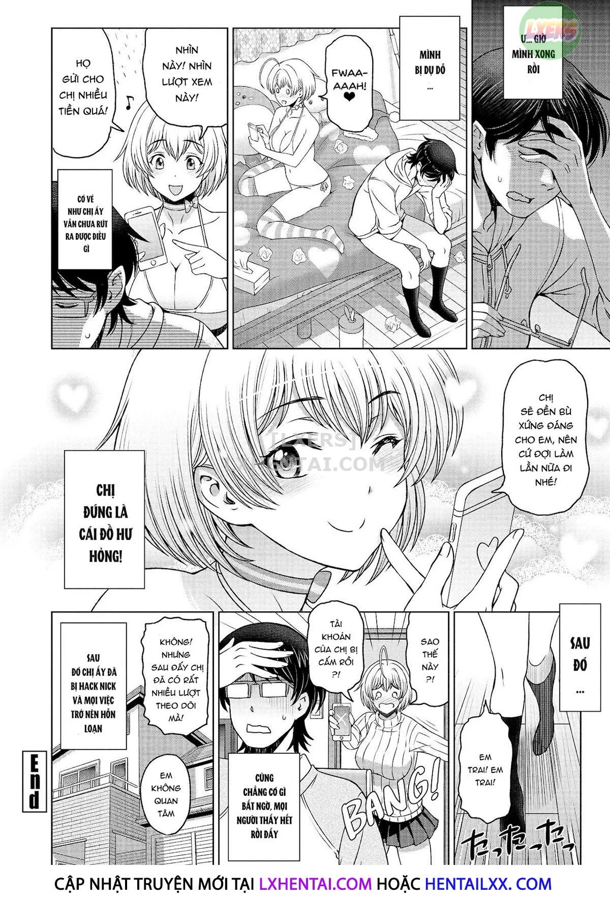 HentaiVN.net - Ảnh 24 - Chị gái siêu dâm đãng [Dosukebe Onei-chan; Perverted Onei-chan] - Chap 2