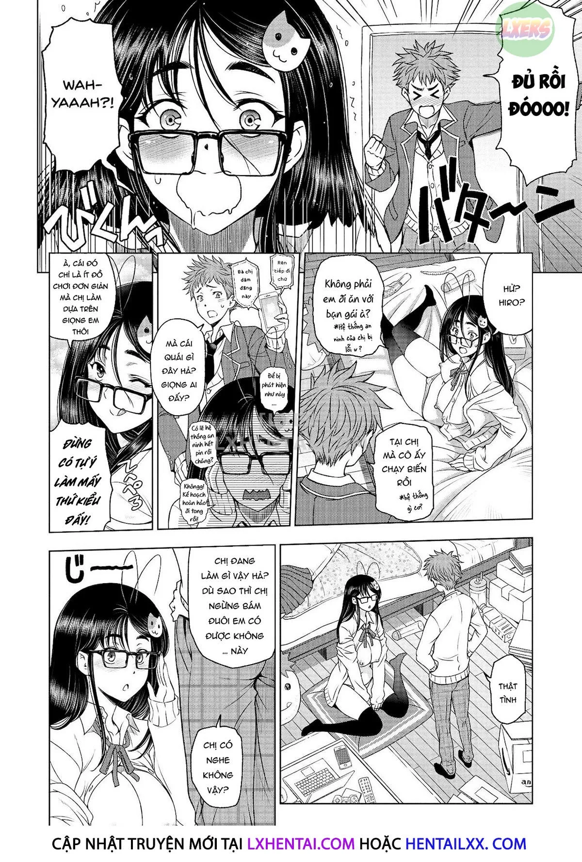 HentaiVN.net - Ảnh 10 - Chị gái siêu dâm đãng [Dosukebe Onei-chan; Perverted Onei-chan] - Chap 4