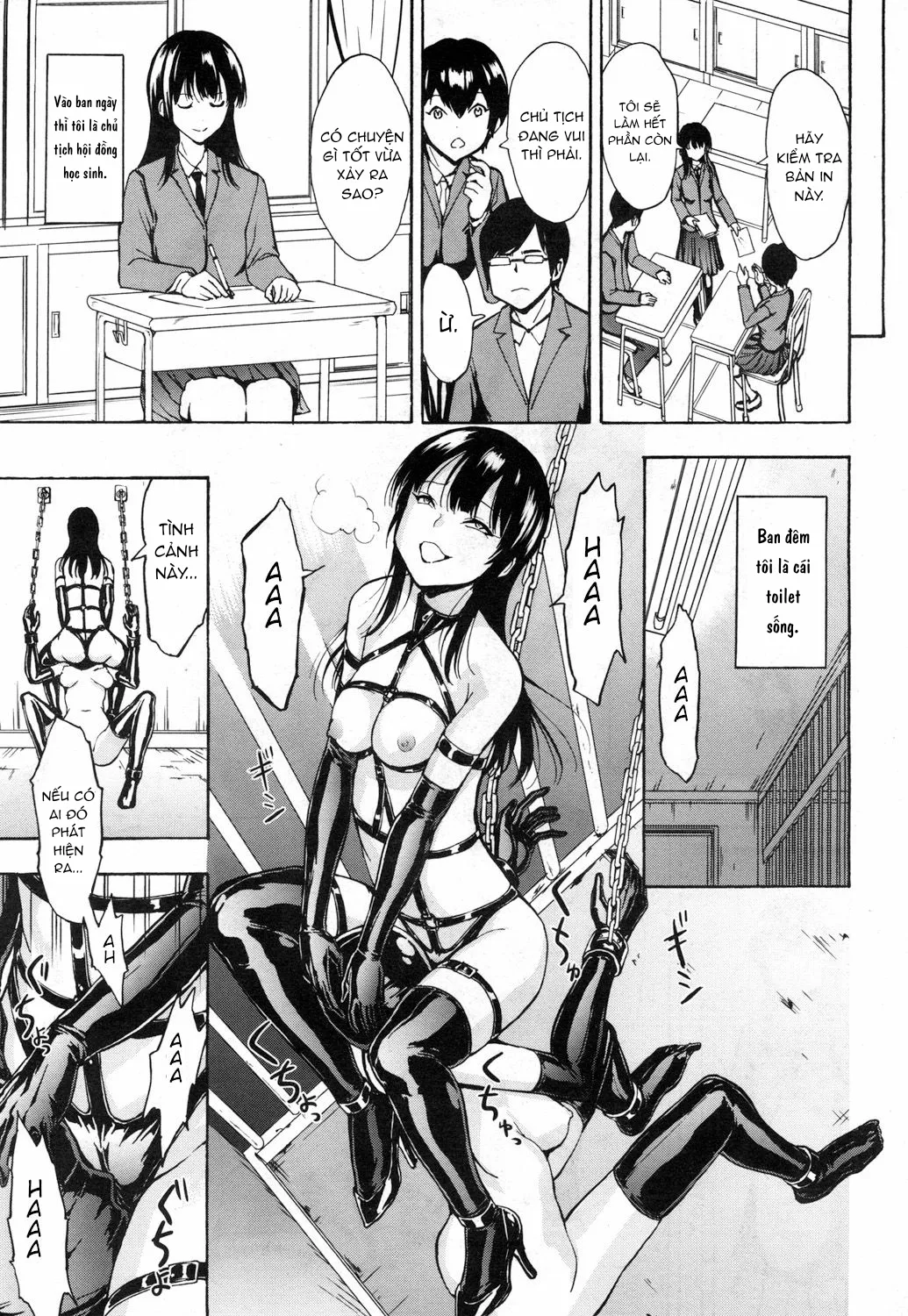 HentaiVN.net - Ảnh 11 - Chủ tịch hội học sinh trường tôi là toilet thịt! [Nikubenki Secchihou ...Seitokaichou Kanzaki Hitomi no Baai...; 肉便器設置法〈生徒会長 神崎瞳の場合] - Oneshot