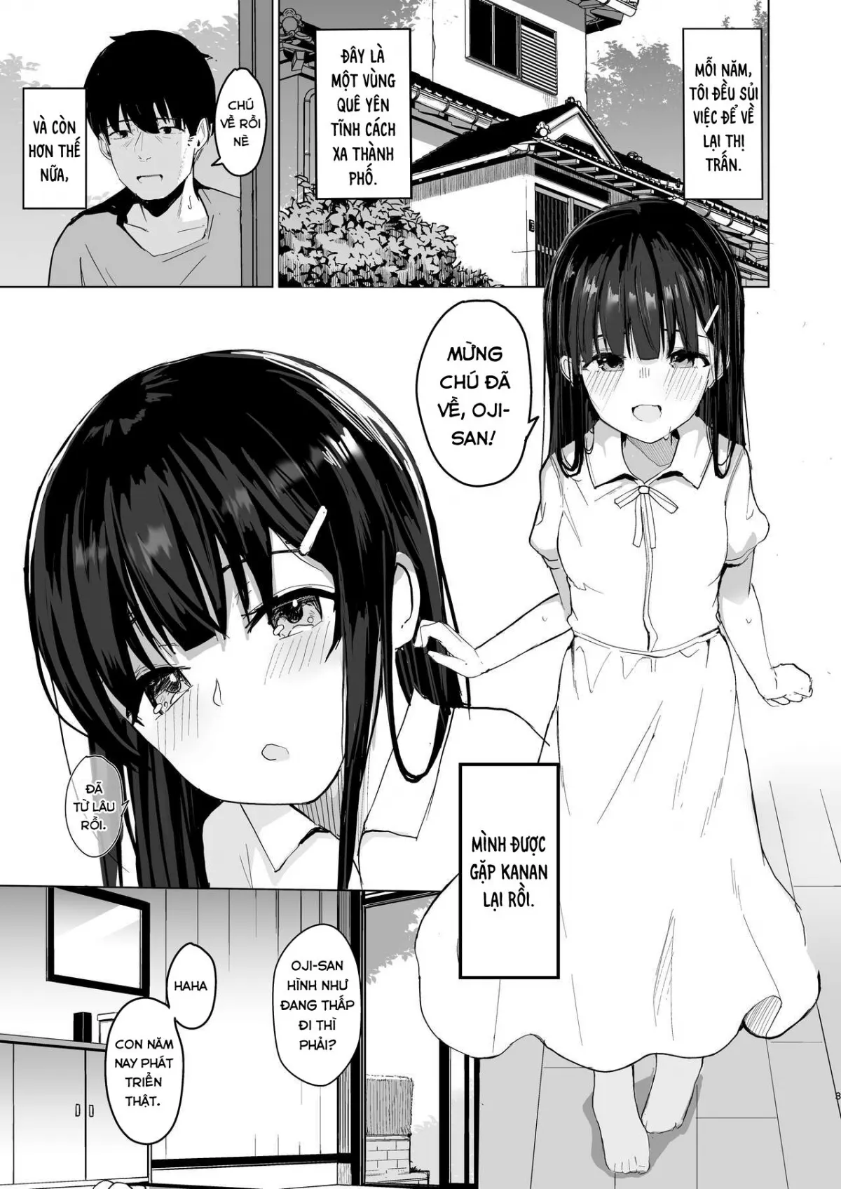 HentaiVN.net - Ảnh 3 - Về quê thăm cháu. [I Came Back in Summer For My Niece : Natsu ni Kaeru no wa Mei (Kimi) no Tame] - Oneshot