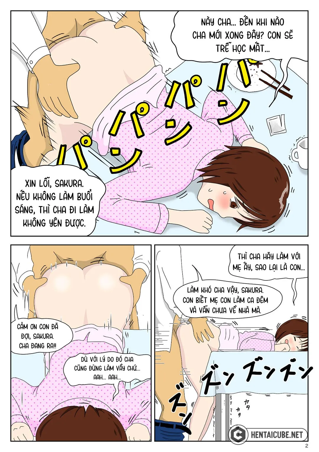 HentaiVN.net - Ảnh 3 - Con gái bị cha quấy mỗi sáng [Asa Kara Chichi ni Ya Rareru Musume; Girl Molested by Father Every Morning] - Oneshot