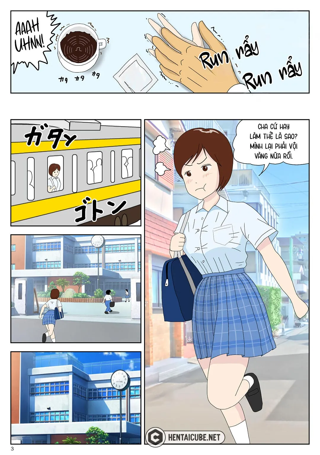 HentaiVN.net - Ảnh 4 - Con gái bị cha quấy mỗi sáng [Asa Kara Chichi ni Ya Rareru Musume; Girl Molested by Father Every Morning] - Oneshot