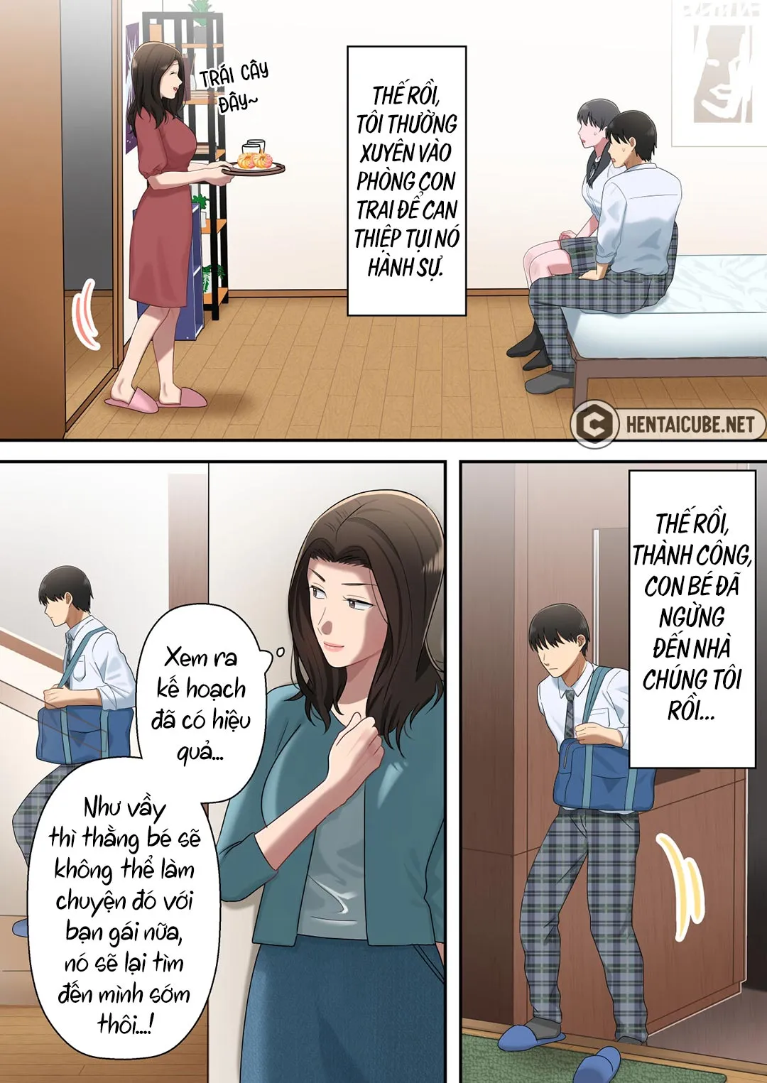 HentaiVN.net - Ảnh 15 - Mẹ muốn độc chiếm con trai [Musuko o Dokusen Suru Haha; The mother who monopolizes her son.] - Chap 3 - [END]