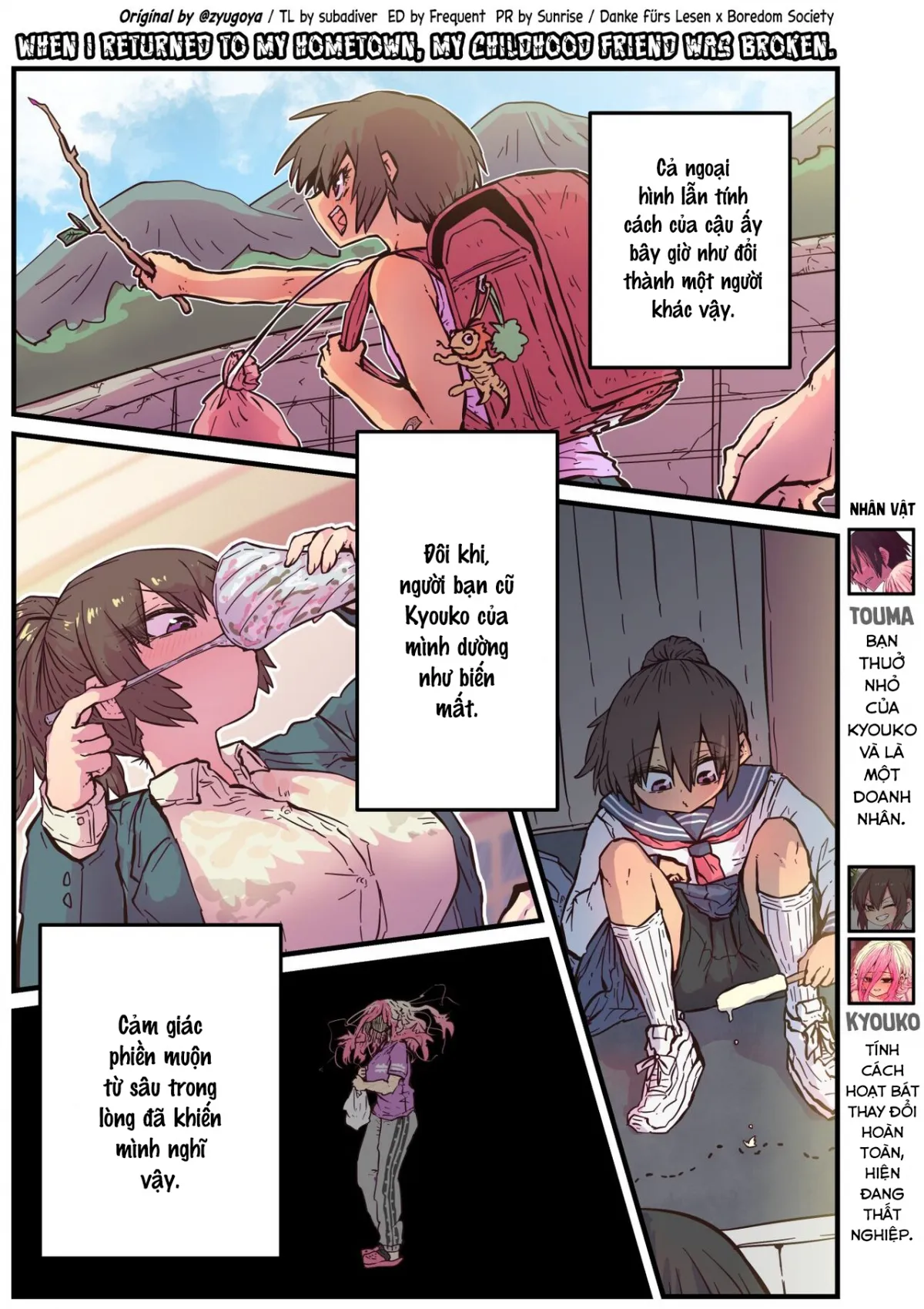 HentaiVN.net - Ảnh 12 - Về quê nhà, bạn thời thơ ấu của tôi quá khác lạ... [Jimoto ni Kaettekitara Osananajimi ga Kowareteta] - Chap 3