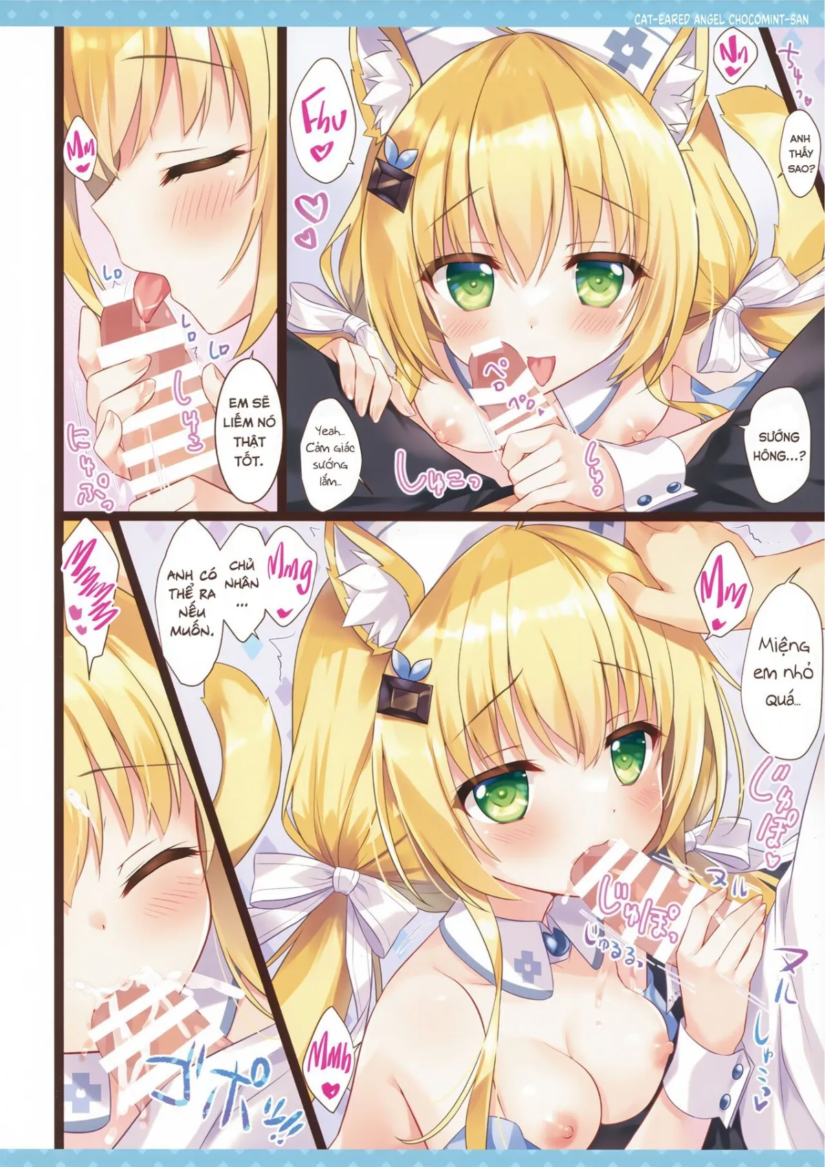 HentaiVN.net - Ảnh 5 - Cô mèo thiên thần Chocomint-san. [Nekomimi Tenshi na Chocomint-san ; Cat-Eared Angel Chocomint-san] - Oneshot
