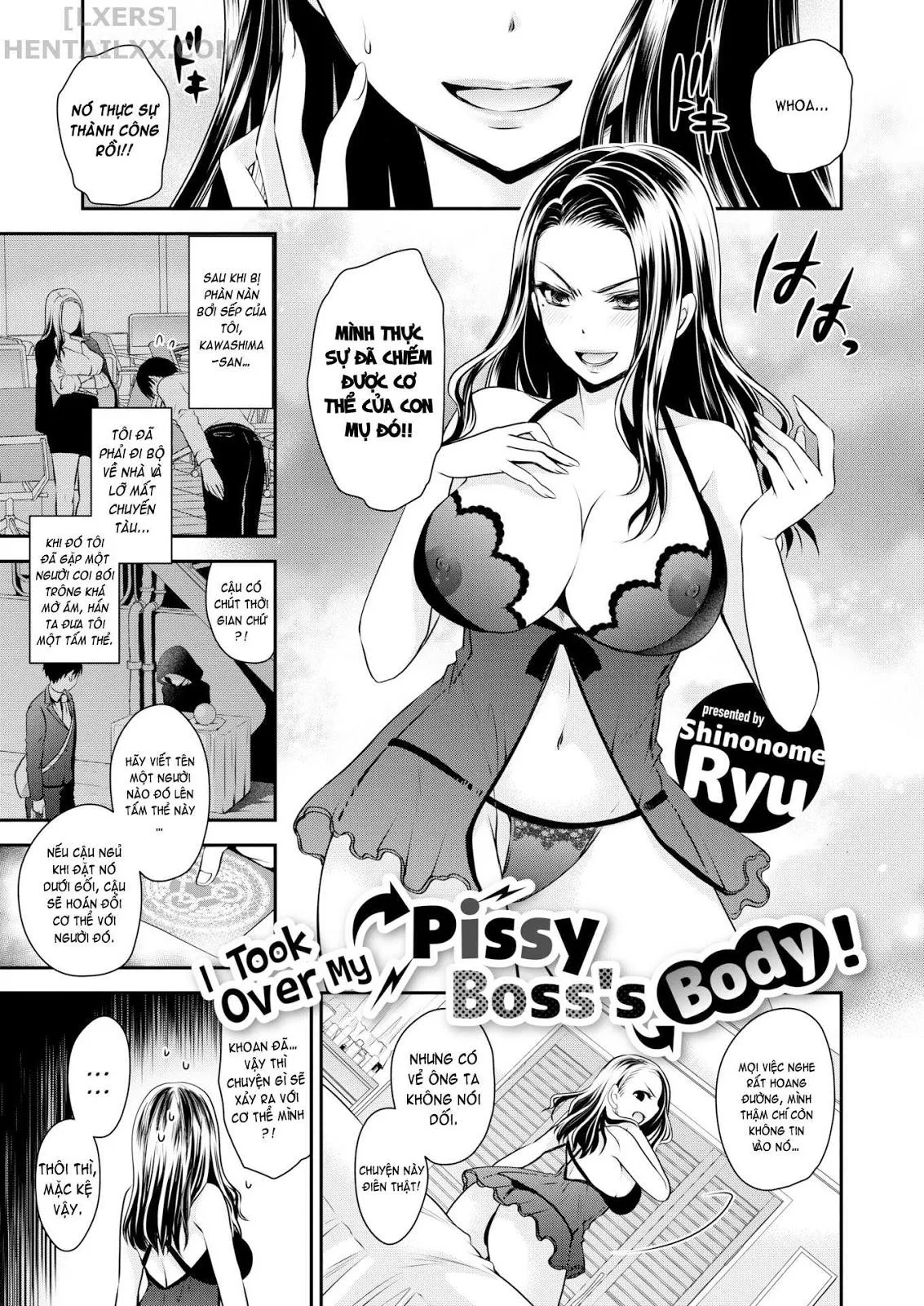HentaiVN.net - Ảnh 4 - Tôi đổi cơ thể với bà sếp chết tiệt [I Took Over My Pissy Boss’s Body!] - Oneshot
