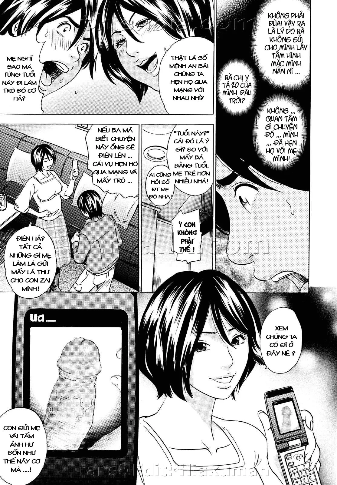 HentaiVN.net - Ảnh 3 - Mama ga Iku! Boku wa Dopyu! [Mama felt ...azm! I ejaculate!] - Chap 4