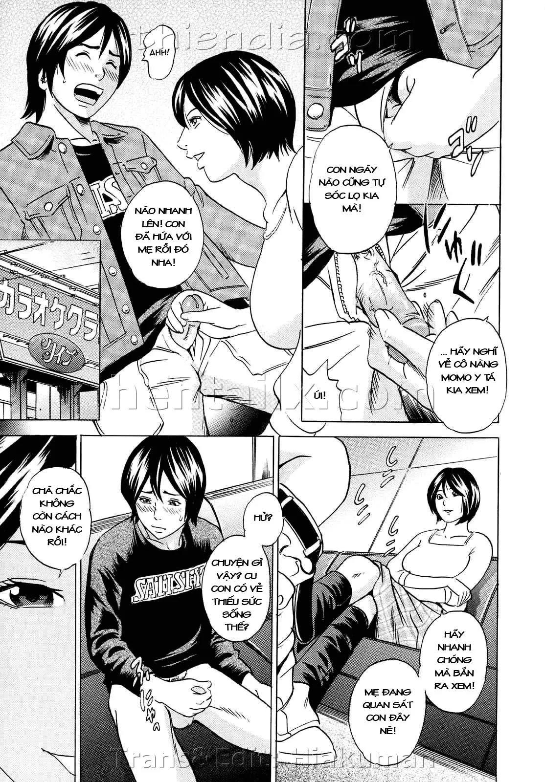 HentaiVN.net - Ảnh 5 - Mama ga Iku! Boku wa Dopyu! [Mama felt ...azm! I ejaculate!] - Chap 4