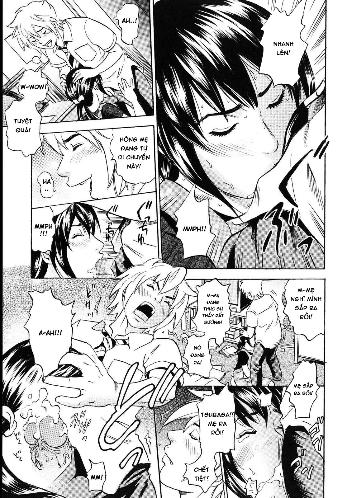 HentaiVN.net - Ảnh 7 - Mama ga Iku! Boku wa Dopyu! [Mama felt ...azm! I ejaculate!] - Chap 9 - END