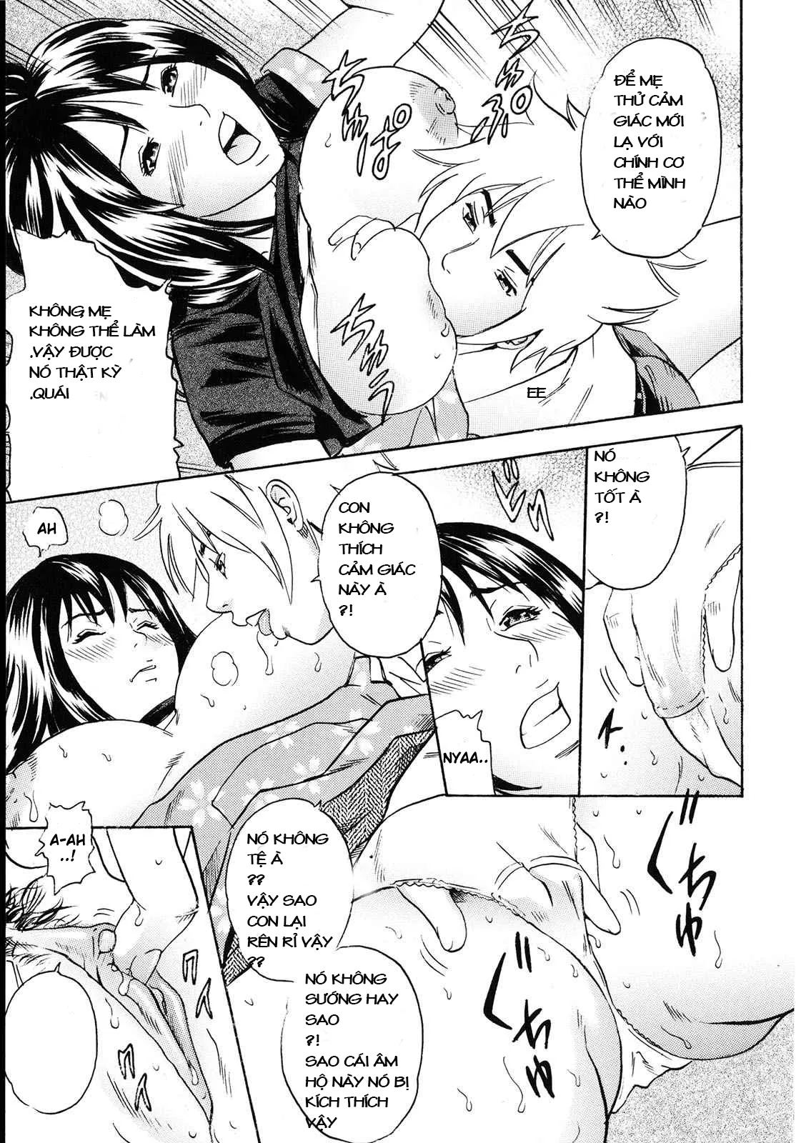 HentaiVN.net - Ảnh 9 - H Time With Mother And Son [Mother And Son Swip Swap] - Oneshot
