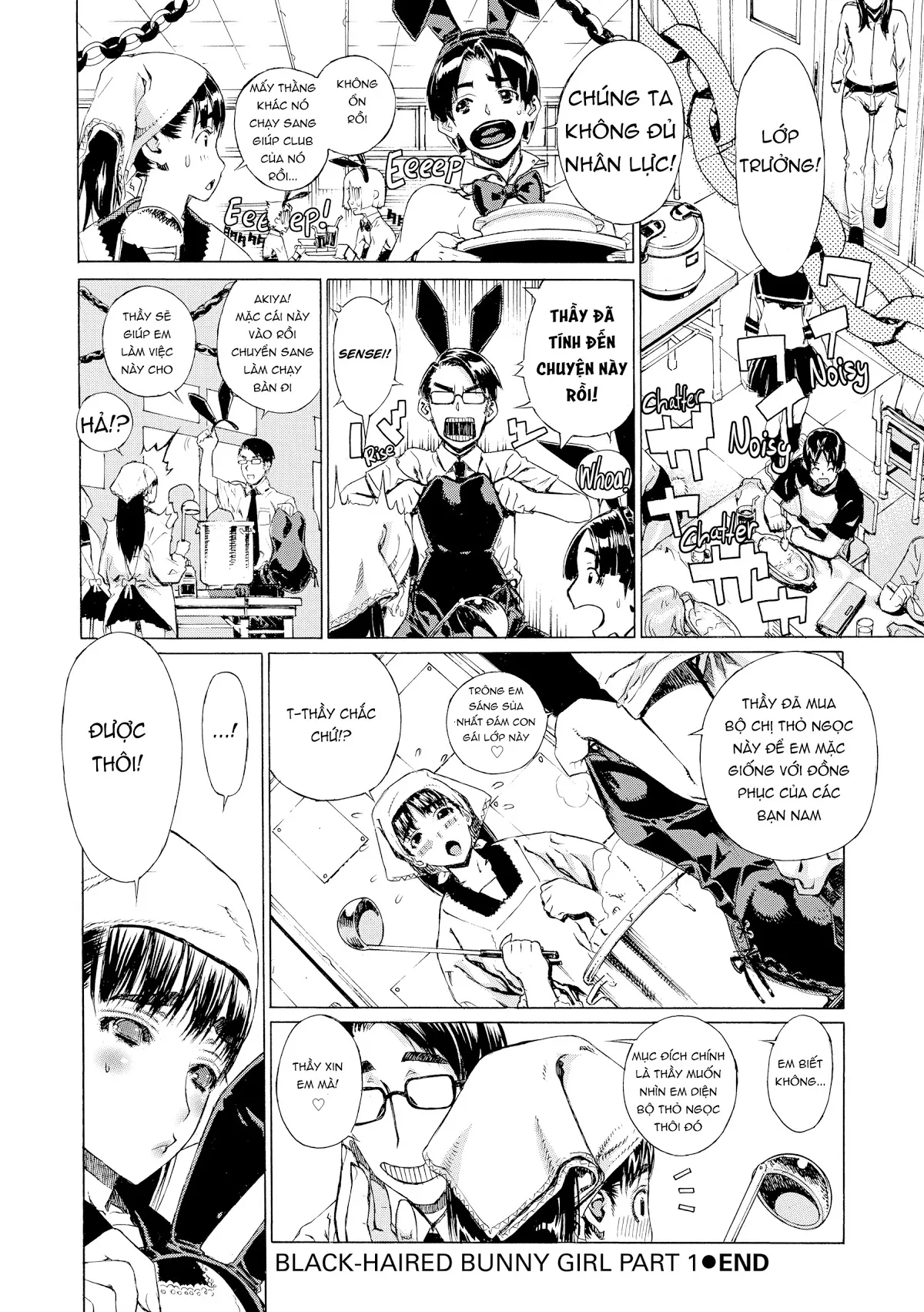 HentaiVN.net - Ảnh 12 - Ecchi Sketch! - Chap 4 Black-Haired Bunny Girl Part 1