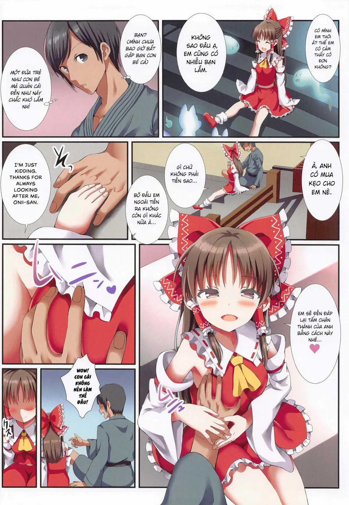 HentaiVN.net - Ảnh 6 - BÙA LỒN [Hakurei no Chiisana Miko-san to no Himitsu no Business | Hakurei's Small Miko-san's Secret Business] - Oneshot