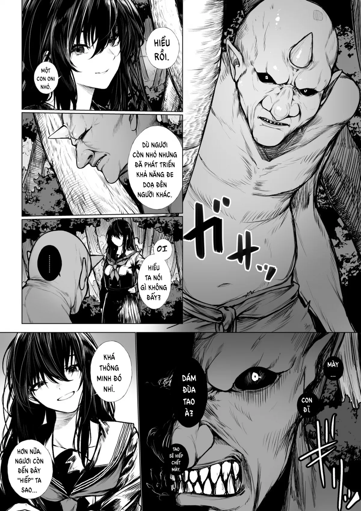 HentaiVN.net - Ảnh 5 - Không thể nào người trừ quỷ có thể thua một tên tiểu Oni. [Futsuya wa Kooni ni Nanka Makenai Haiboku; No Way an Exorcist Could Lose to a Little Oni] - Oneshot