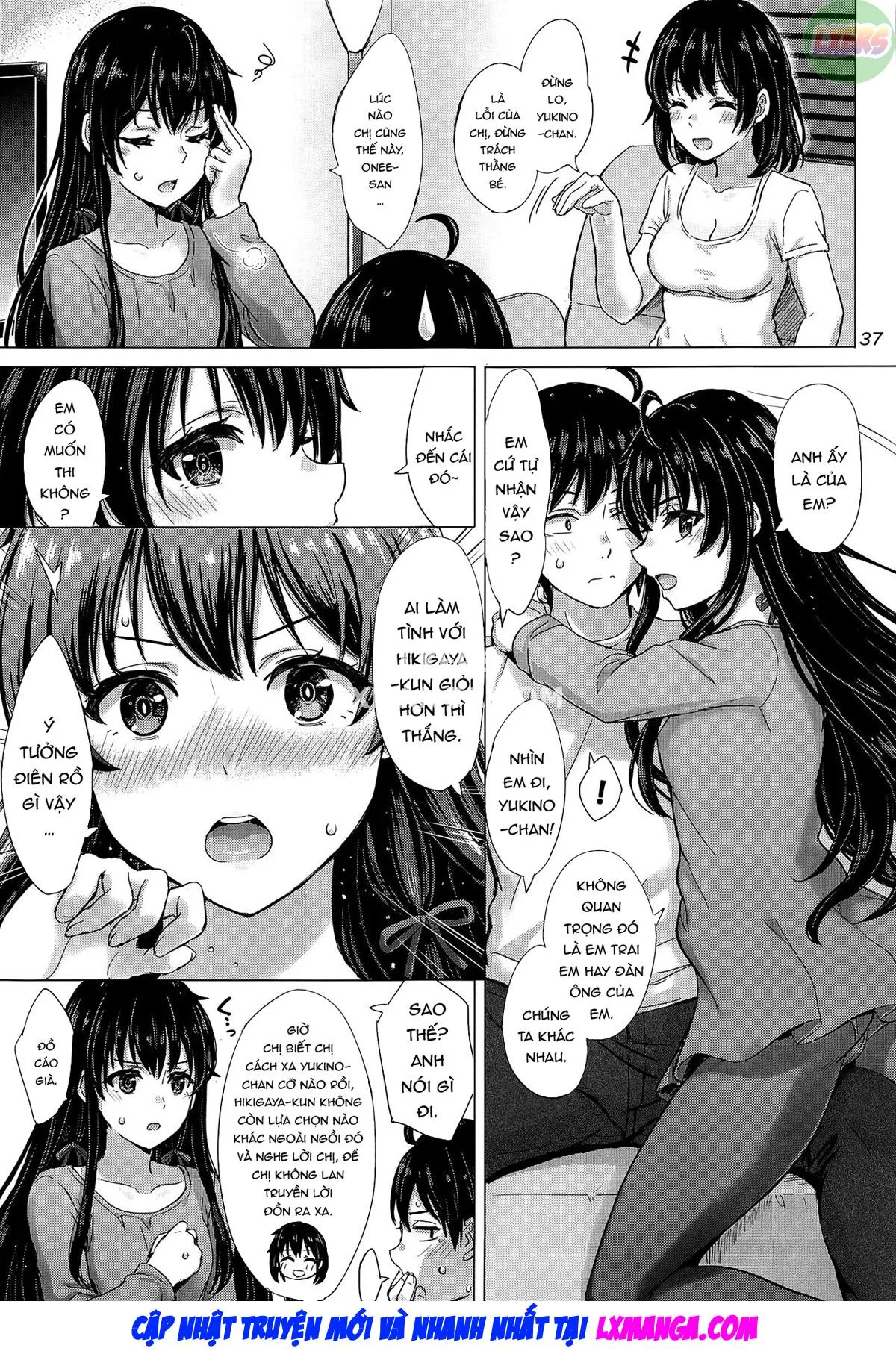 HentaiVN.net - Ảnh 39 - The Naughty Secrets Of The Yukinoshita Sisters. [Yukinoshita Shimai To Iyarashii Futari No Himegoto.] - Oneshot