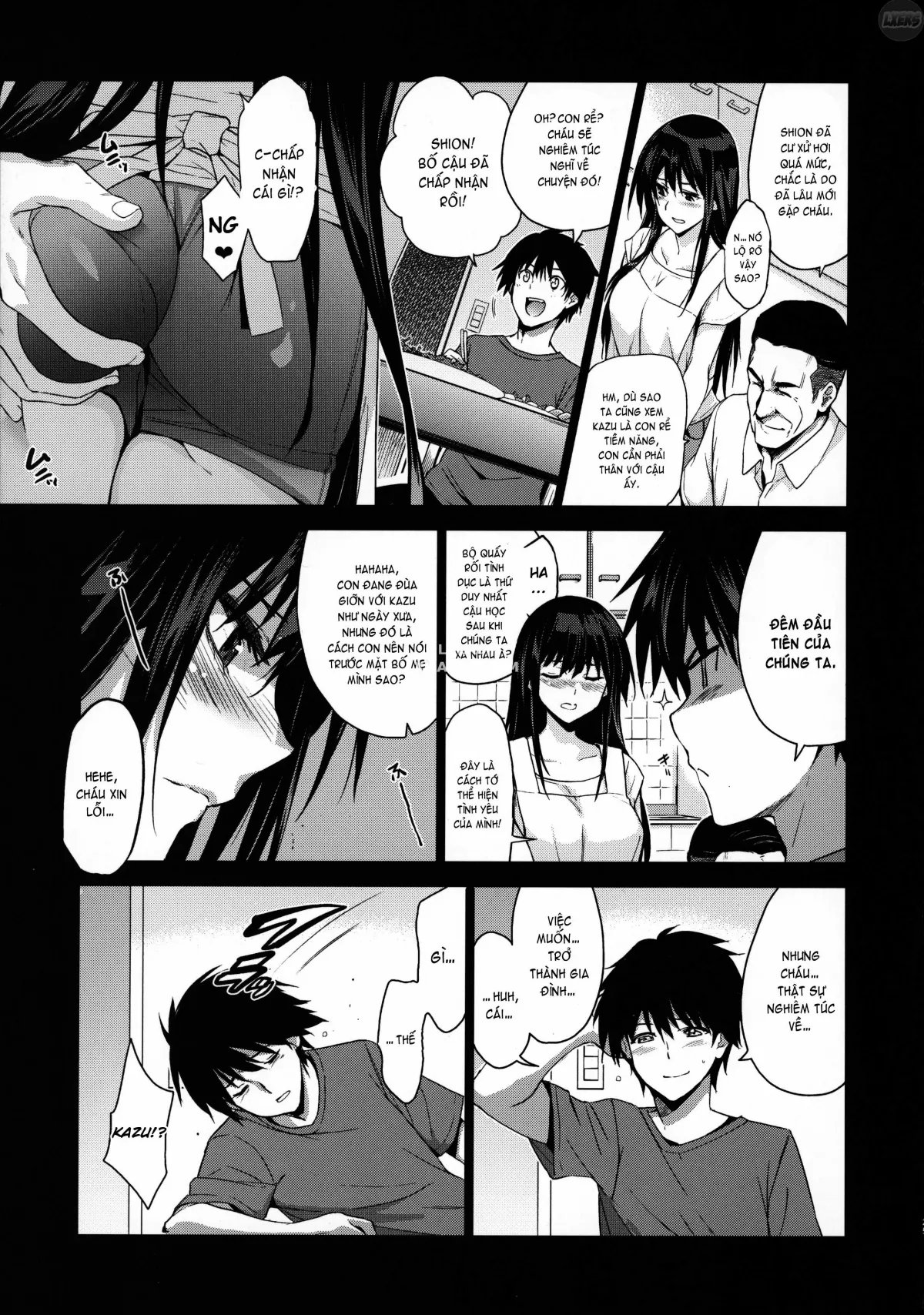 HentaiVN.net - Ảnh 29 - Otonari no Nie [Saikai Shita Osananajimi no Ie de Okita Koto.] - Chap 1