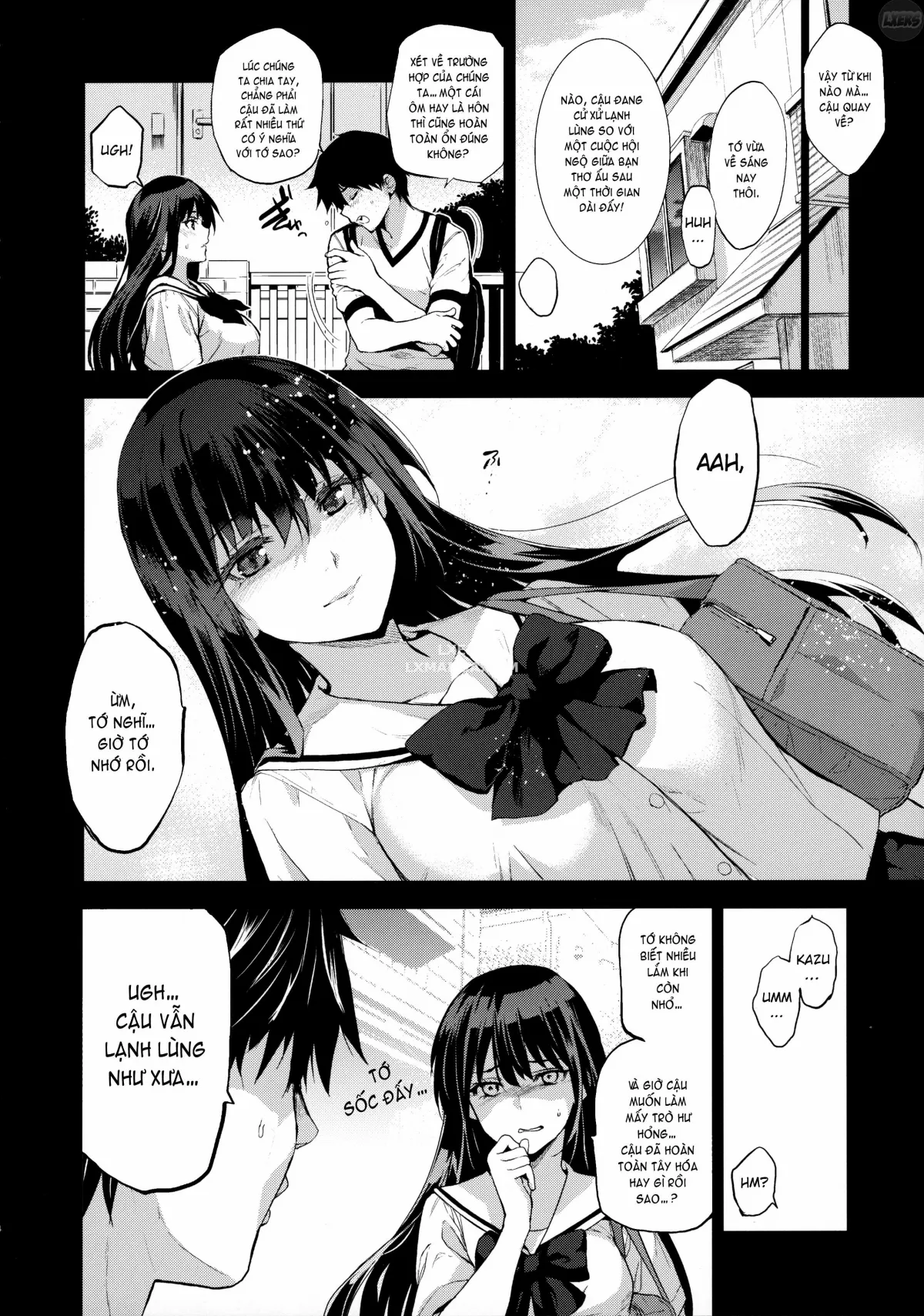 HentaiVN.net - Ảnh 8 - Otonari no Nie [Saikai Shita Osananajimi no Ie de Okita Koto.] - Chap 1